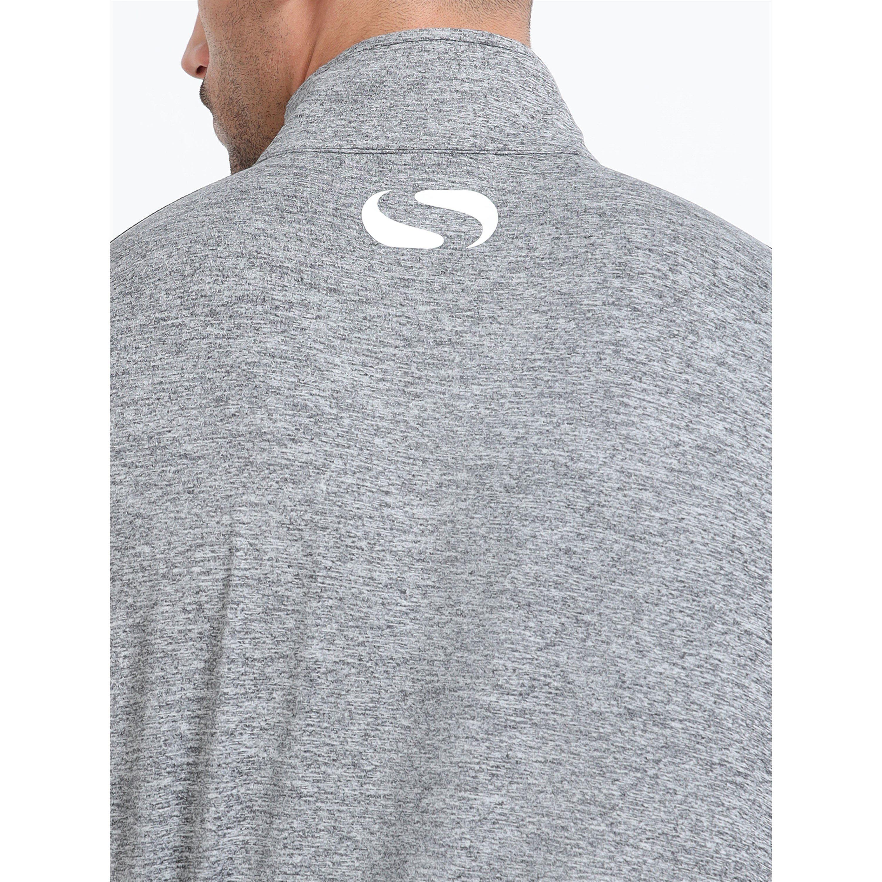 Siva melange - Sondico - Vertilite Melange Quarter Zip Sweatshirt - 6