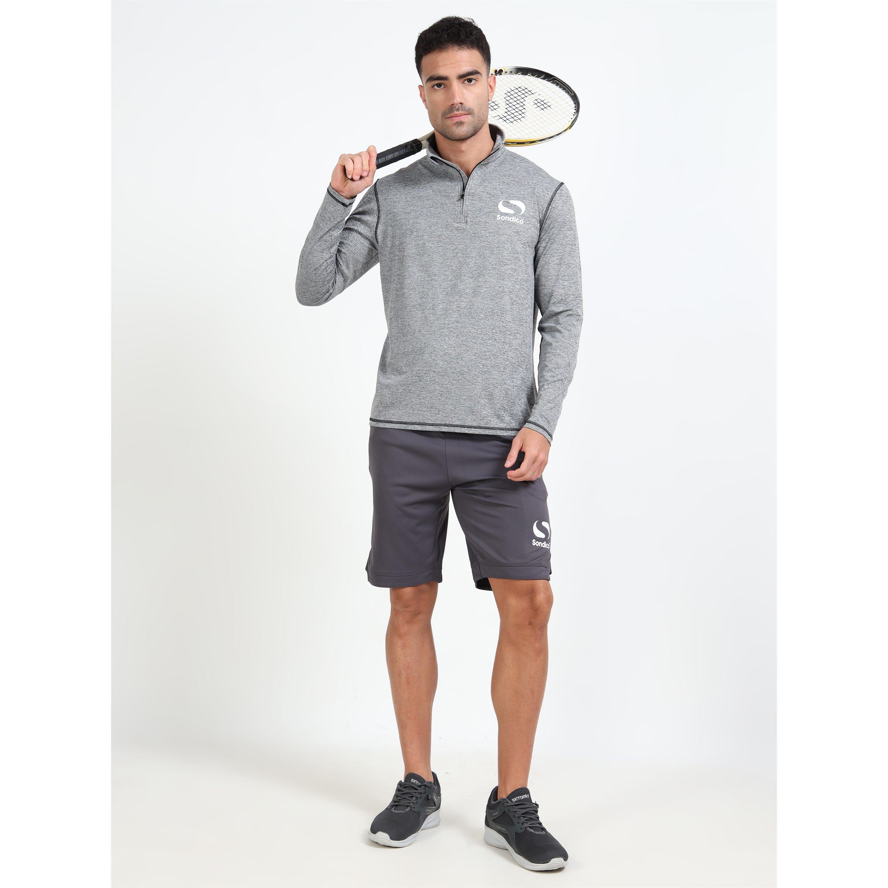Siva melange - Sondico - Vertilite Melange Quarter Zip Sweatshirt - 7