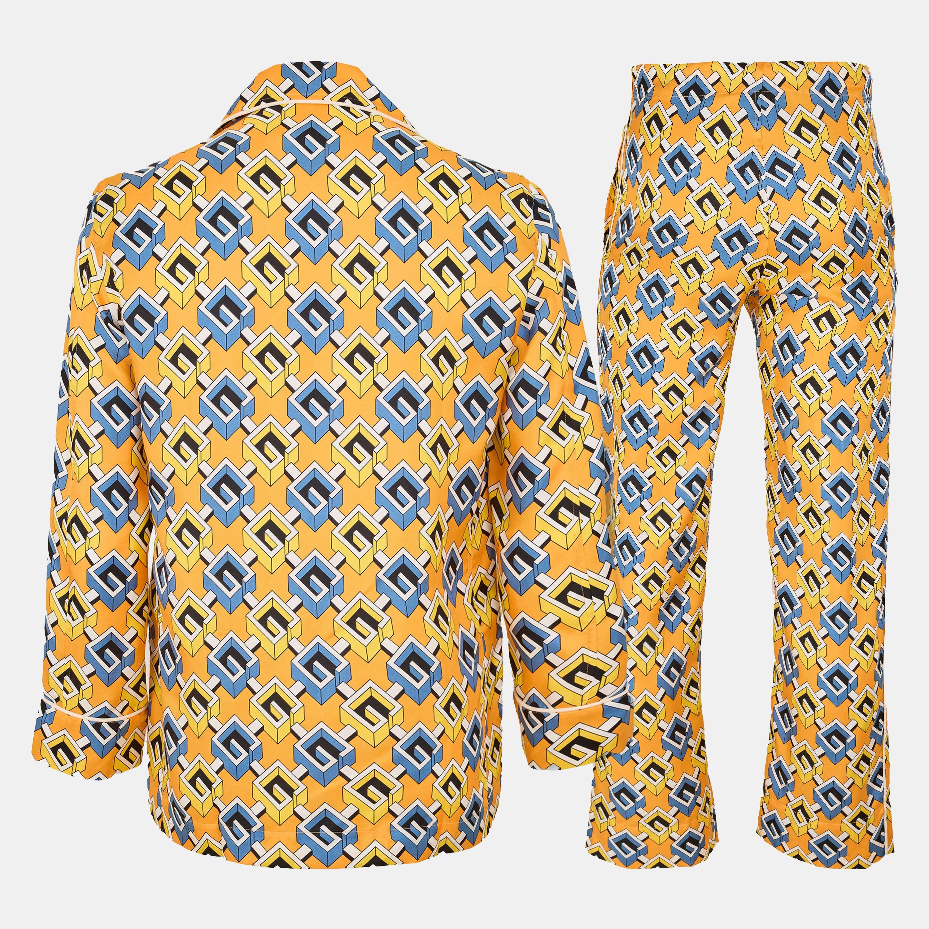 Yellow/Blu Mc - Gucci - Unisex Long-Sleeve Pyjama Set - 2