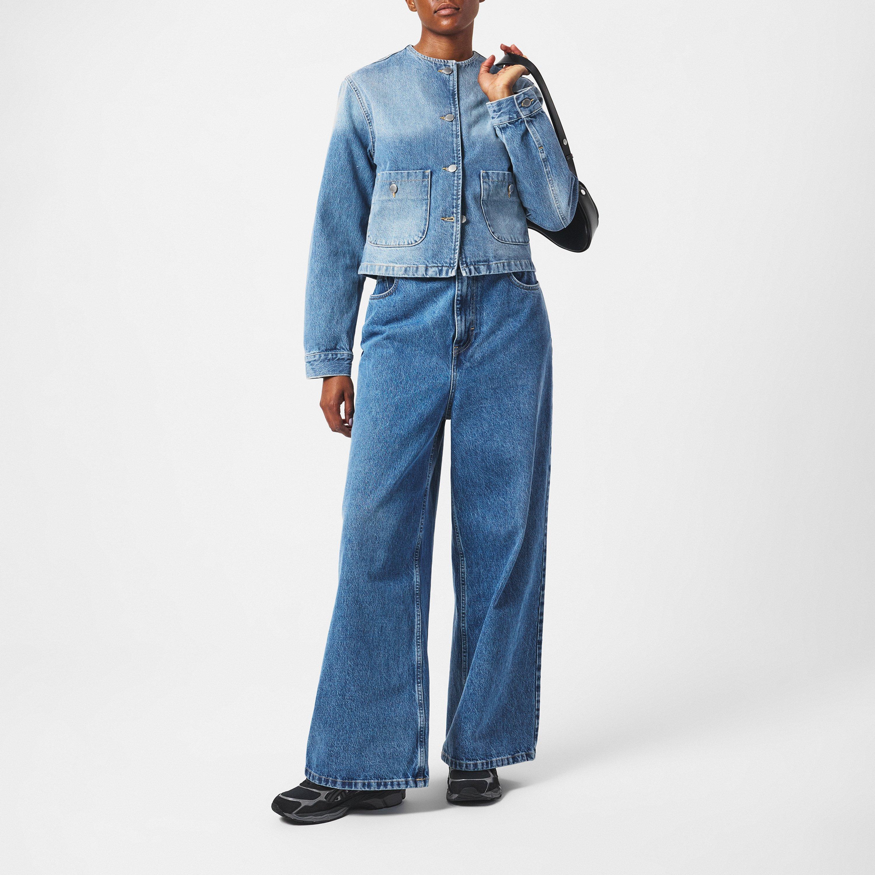 Light Blue - Axel Arigato - Women's Clara Wide Leg Jeans - 6