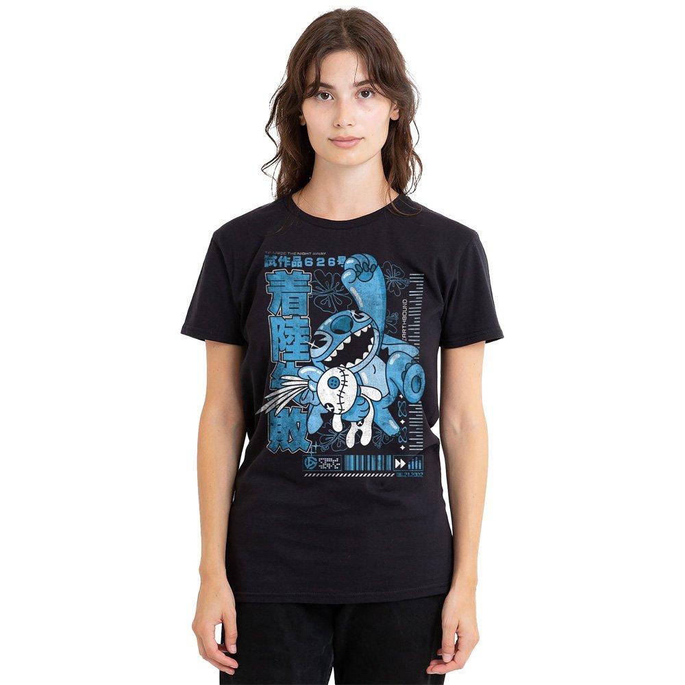 Black - Disney - Lilo And Stitch Manga Jump T-Shirt Black - 1
