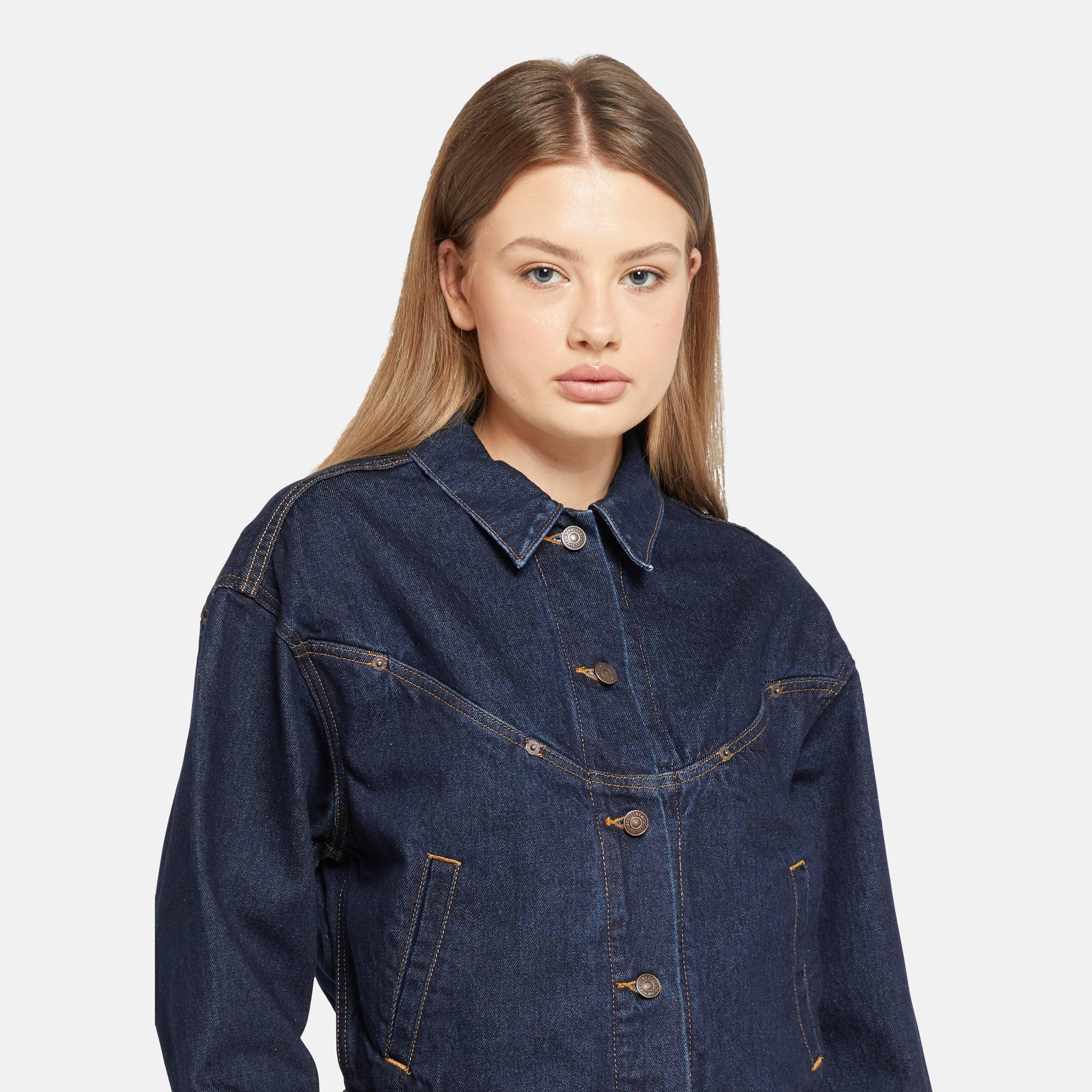 Dream Nice Drms - Levis - Women's Shrunken Trucker Western Dream Cropped Denim Jacket - 2