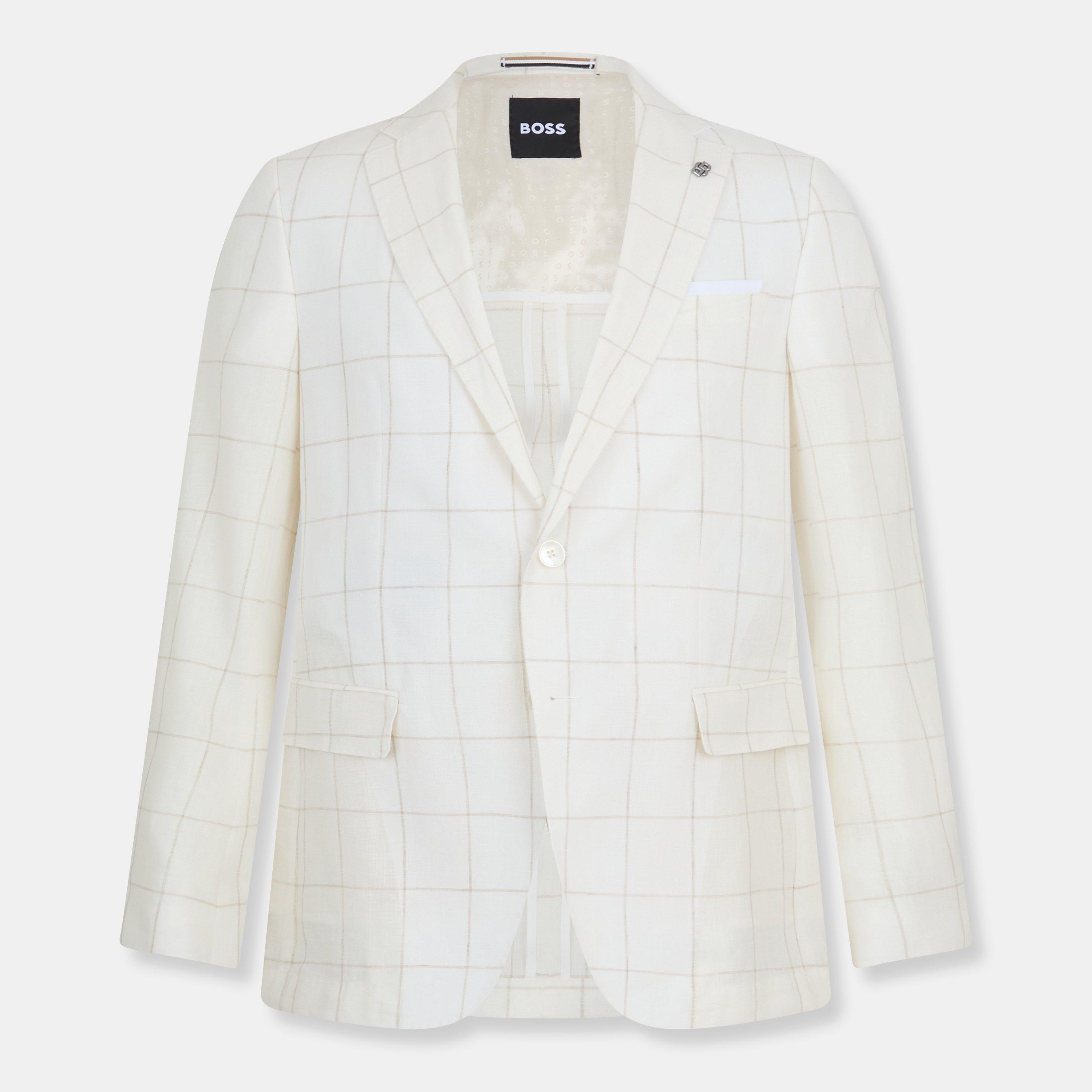 Boss Men's H Hutson Formal Jacket - Open White - XL
