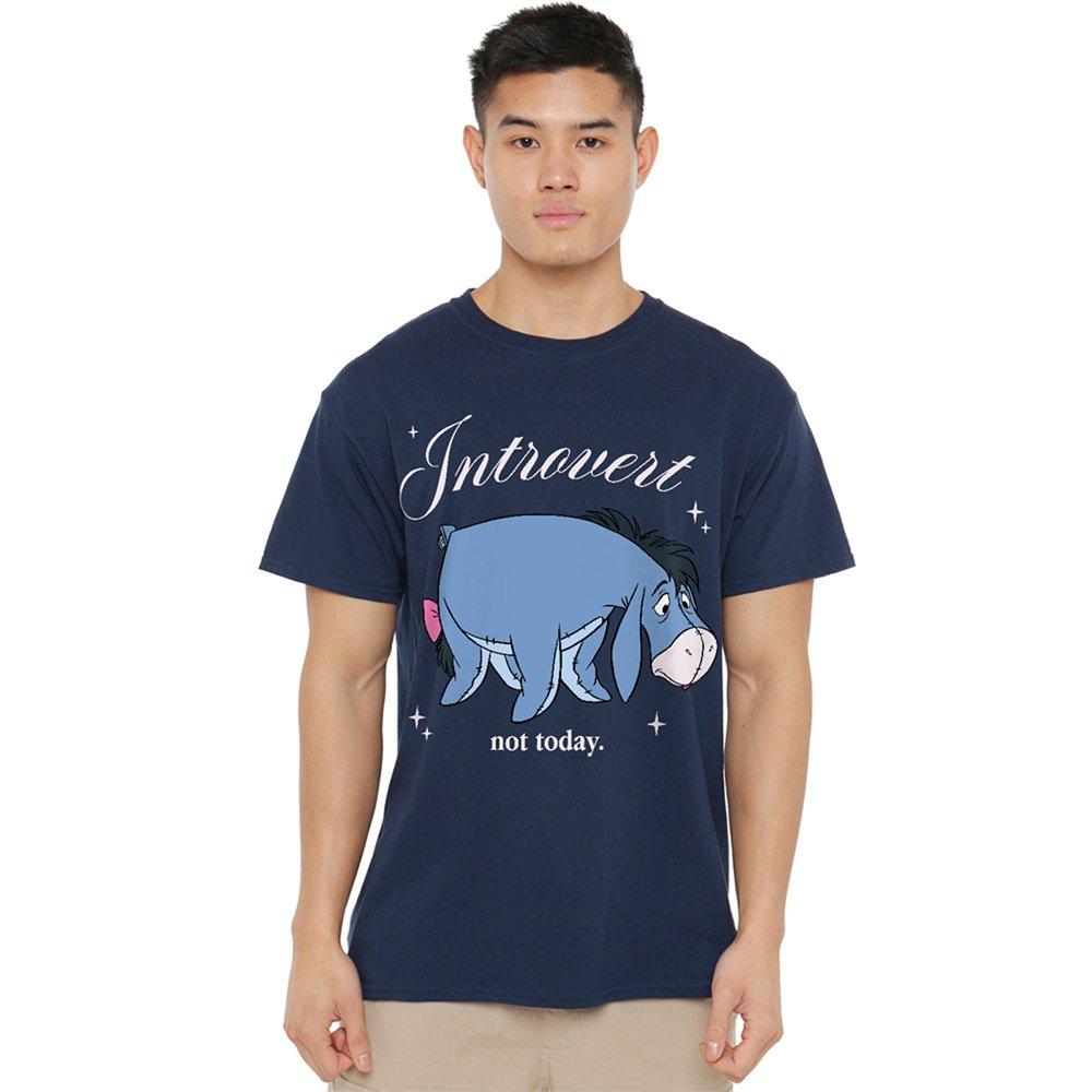 Navy - Disney - Winnie The Pooh Eeyore Introvert T-Shirt Deep Nav - 1