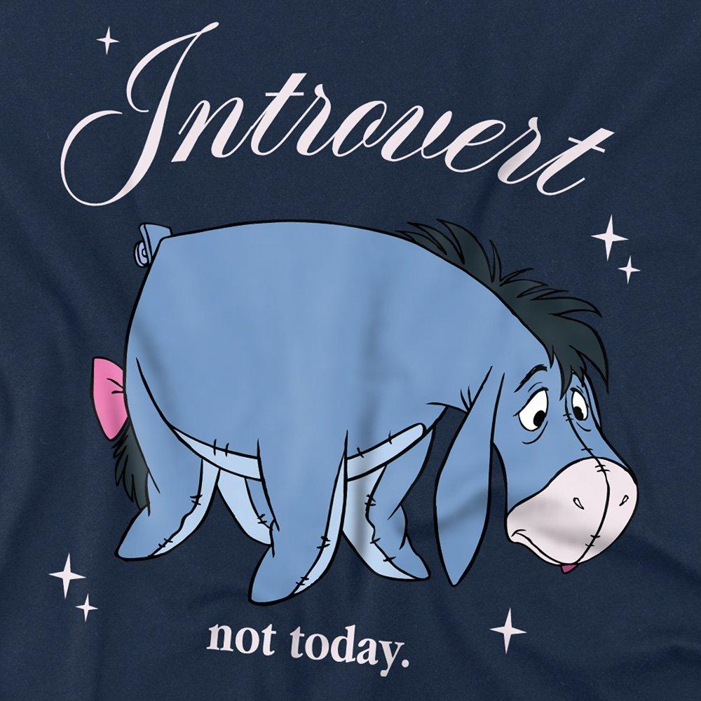 Navy - Disney - Winnie The Pooh Eeyore Introvert T-Shirt Deep Nav - 2