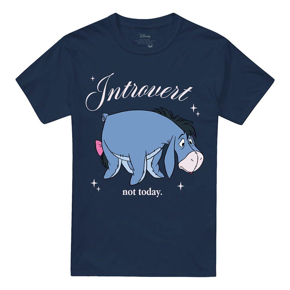 Navy - Disney - Winnie The Pooh Eeyore Introvert T-Shirt Deep Nav - 4