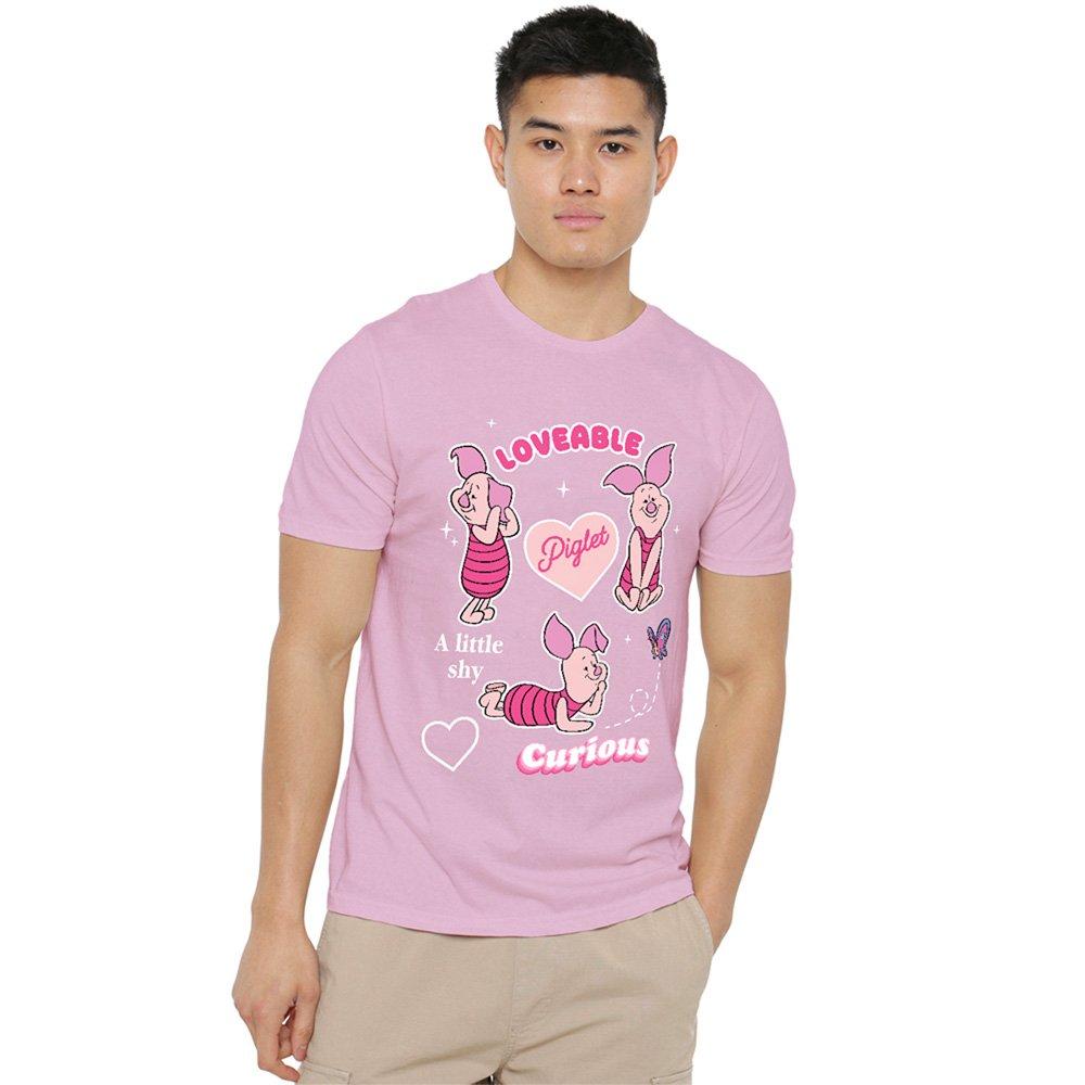 Pink - Disney - Winnie The Pooh Piglet Cute And Curious T-Shirt P - 1