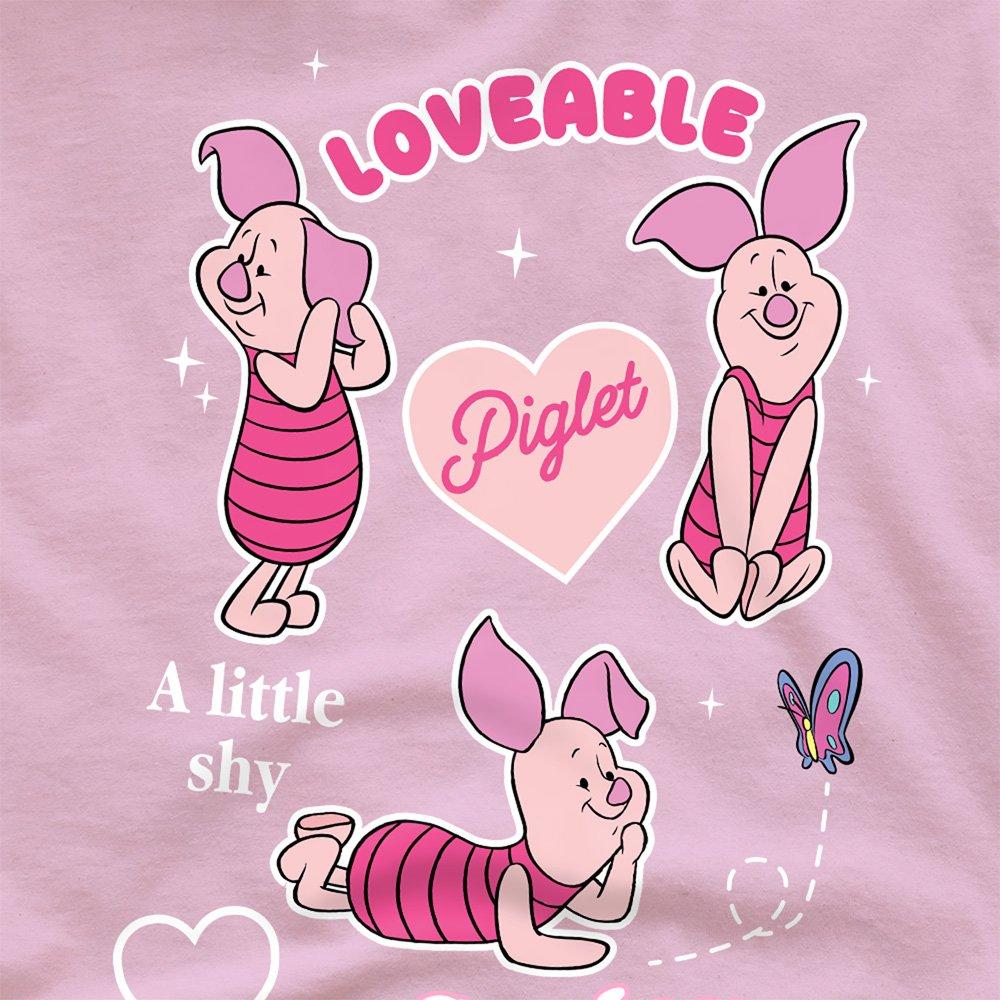 Pink - Disney - Winnie The Pooh Piglet Cute And Curious T-Shirt P - 2