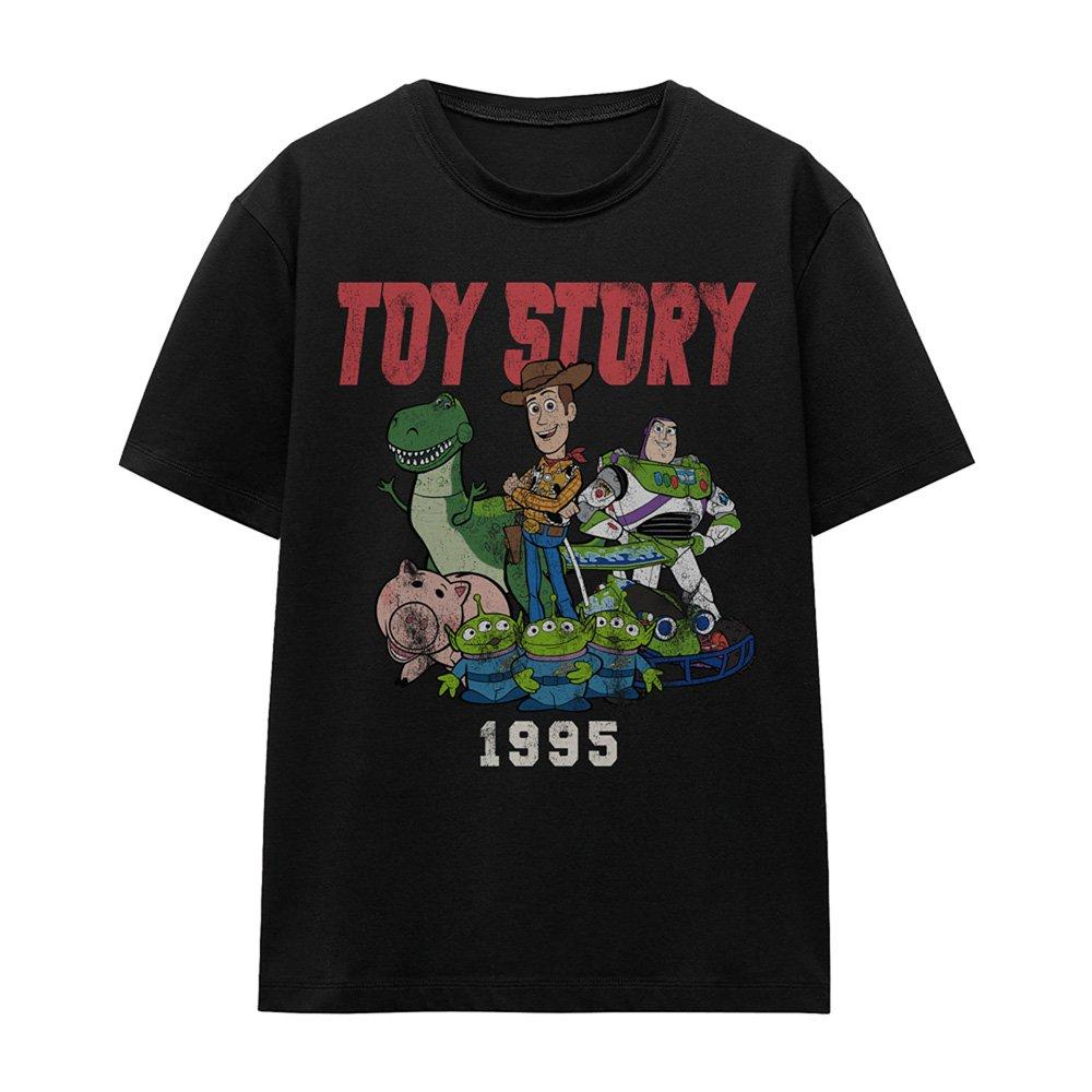 Black - Disney - Toy Story 1995 Retro T Shirt Black - 4