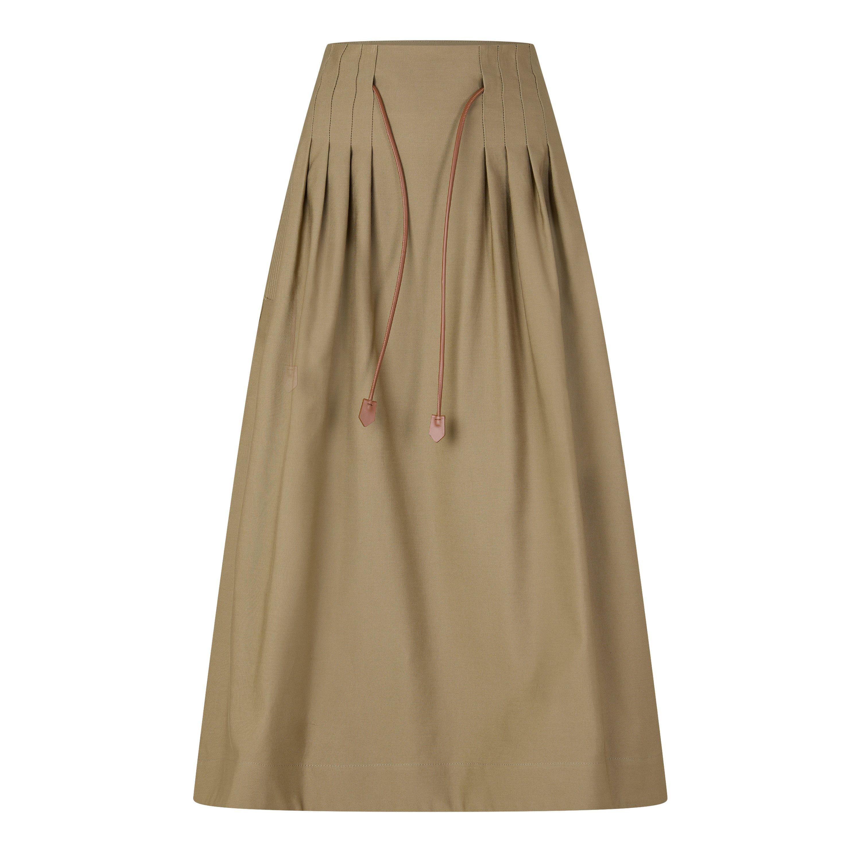 Max Mara Women's MXM Tempio Maxi Skirt - Kaki - Size 10 (S)