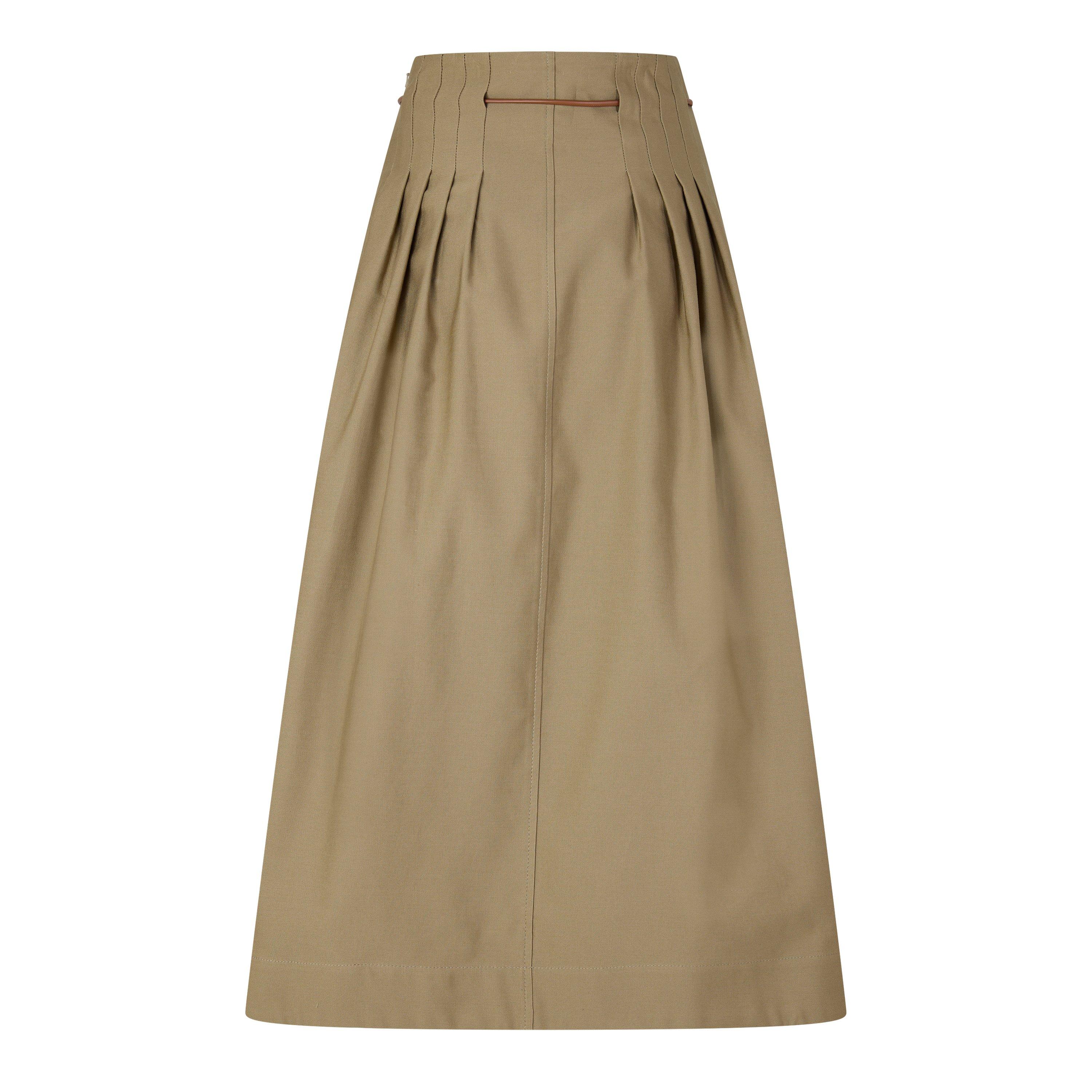 Kaki - Max Mara - Women's MXM Tempio Maxi Skirt - 2