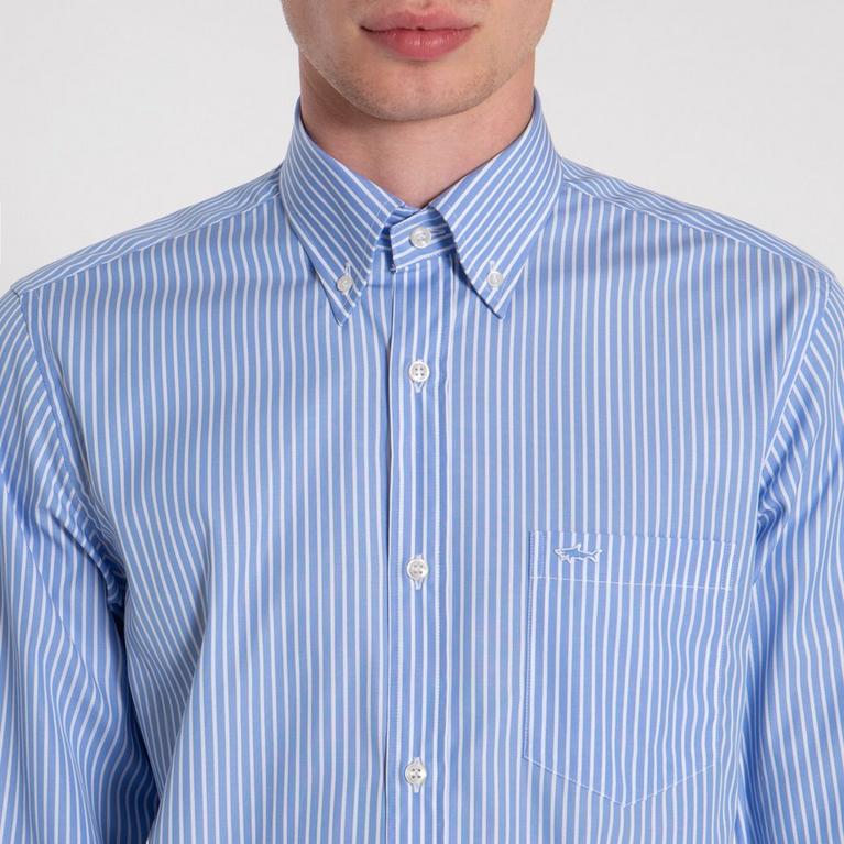 Bleu/Blanc 013 - TRUSSARDI JUNIOR logo-print crewneck sweatshirt Blau - Jcomalaga Shirt Ls - 6
