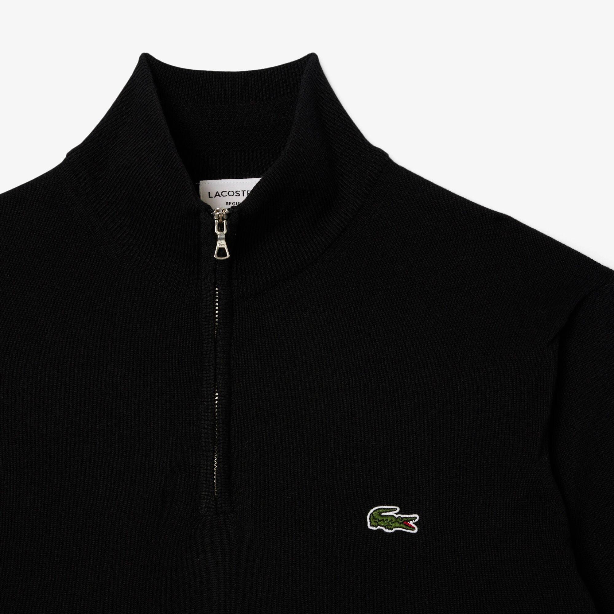 Negro 031 - Lacoste - Men's Quarter-Zip Knitted Jumper - 4