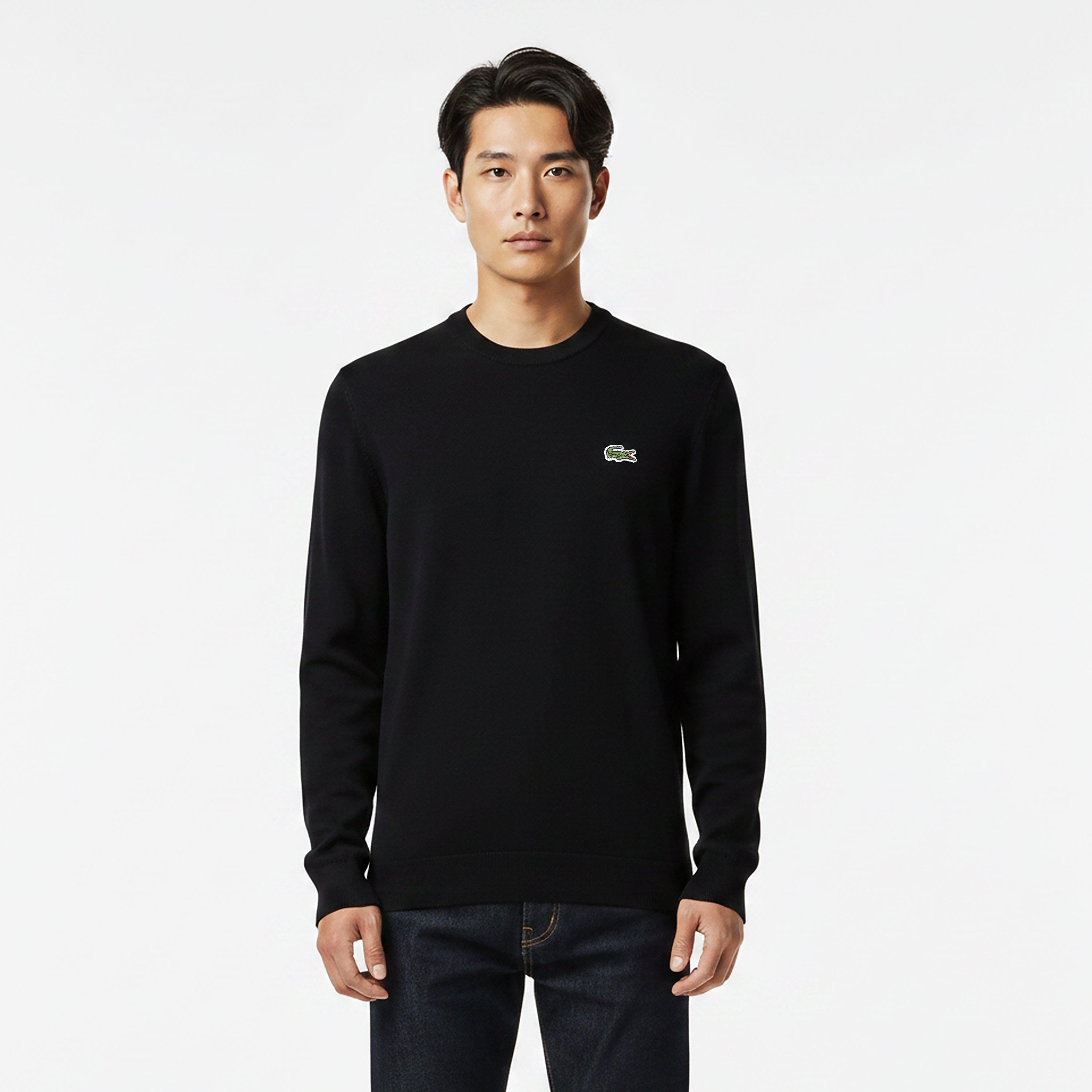 Black 031 - Lacoste - Knitted Jumper Mens - 3