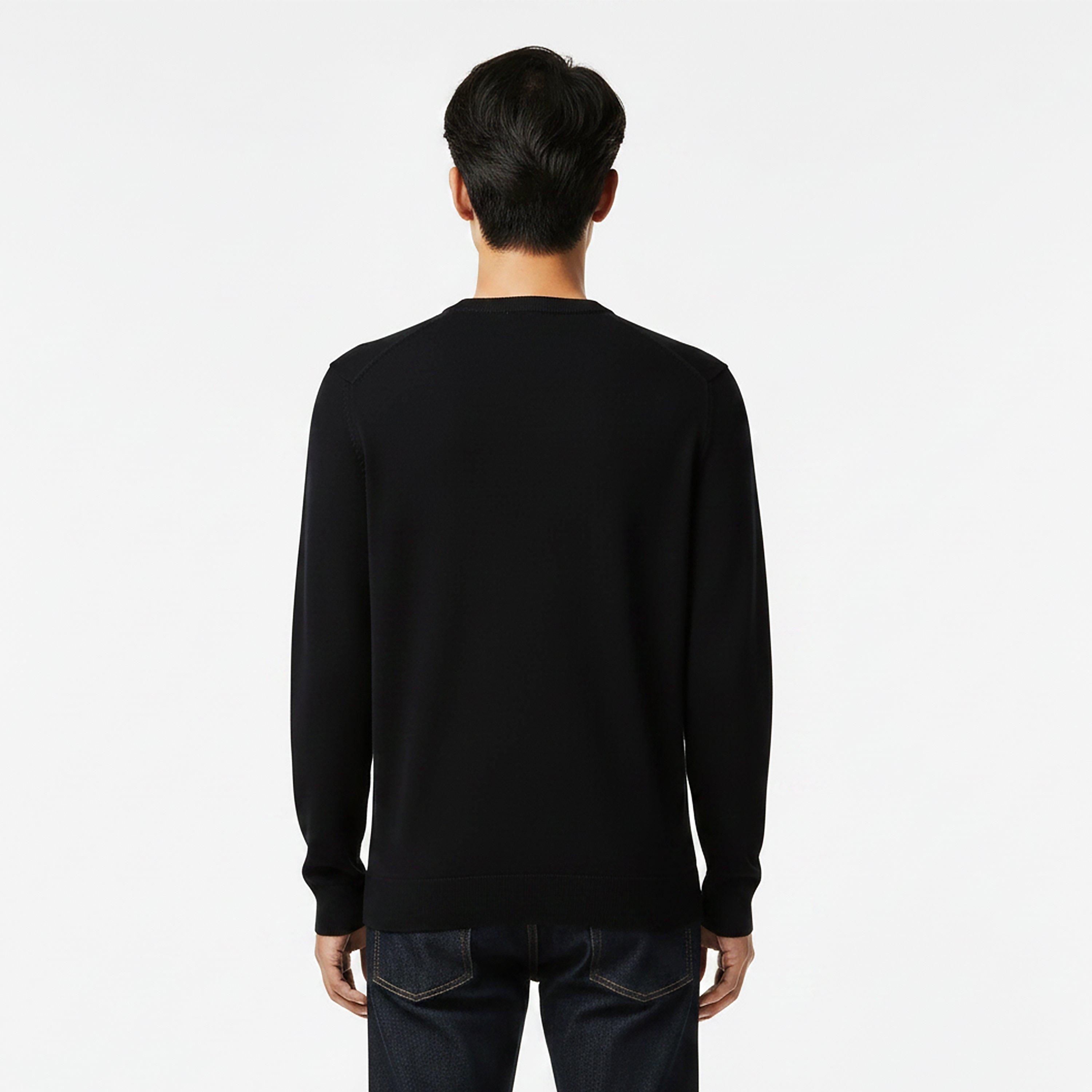 Black 031 - Lacoste - Knitted Jumper Mens - 4