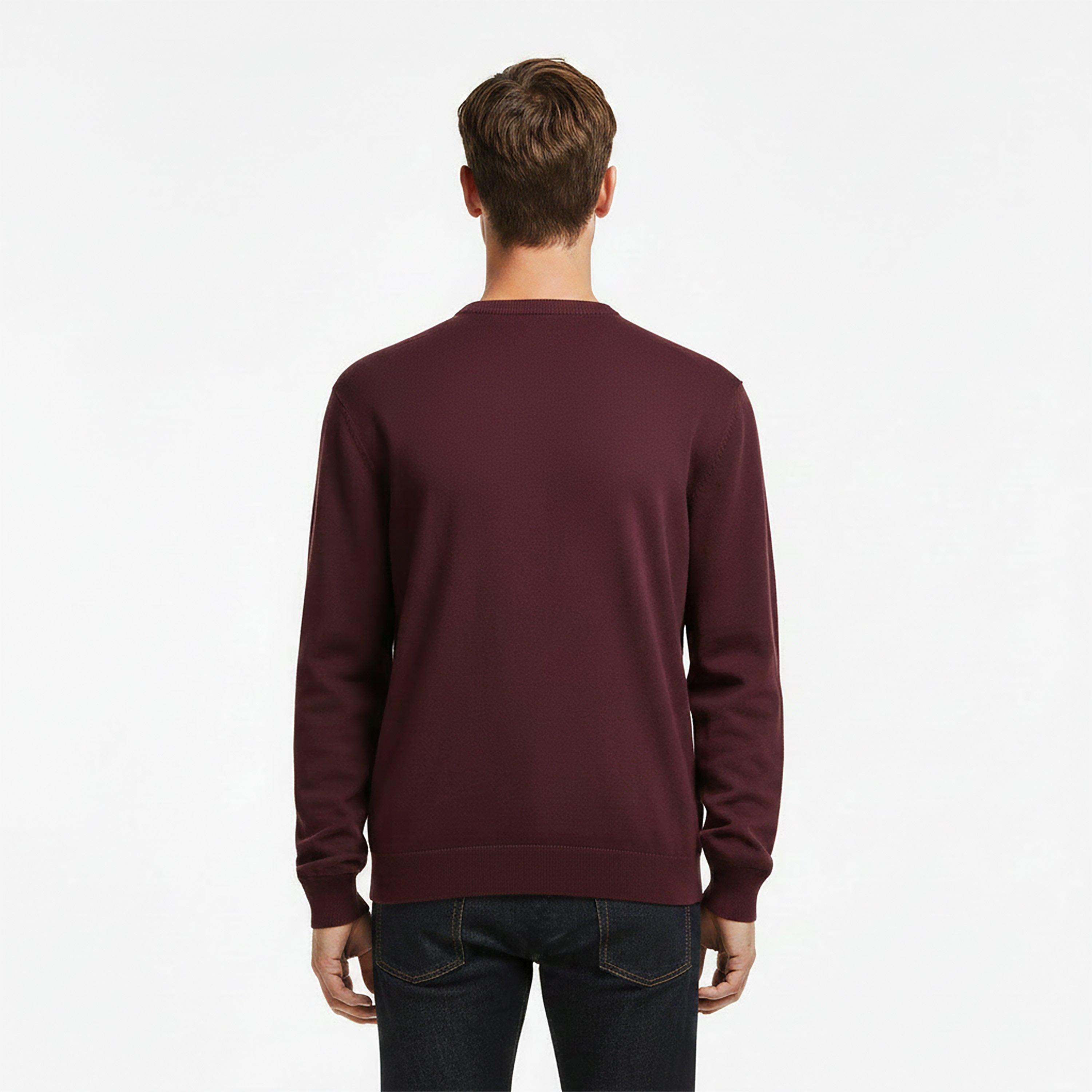 Burgundy 3KE - Lacoste - Knitted Jumper Mens - 4