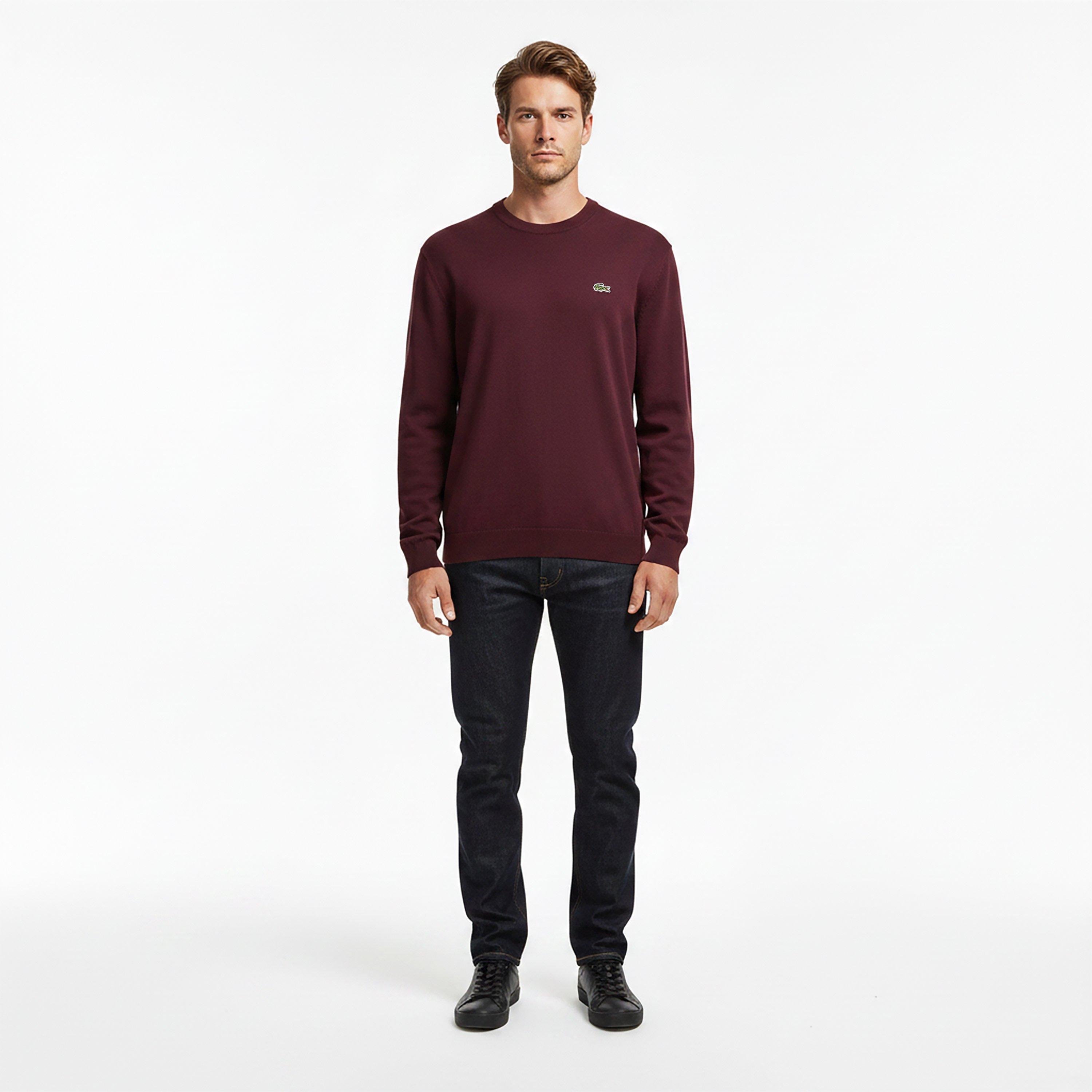 Burgundy 3KE - Lacoste - Knitted Jumper Mens - 6
