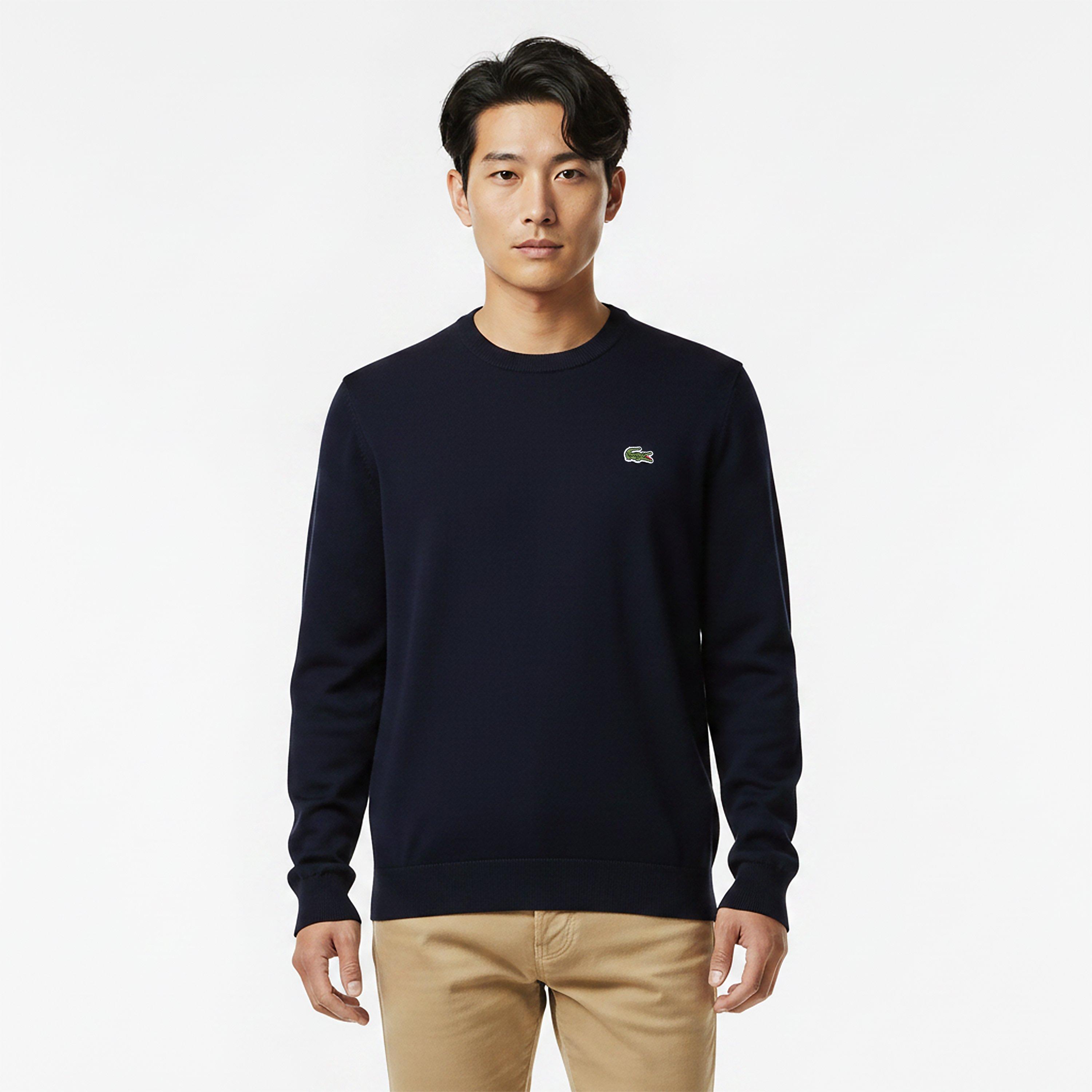 Navy 166 - Lacoste - Knitted Jumper Mens - 3