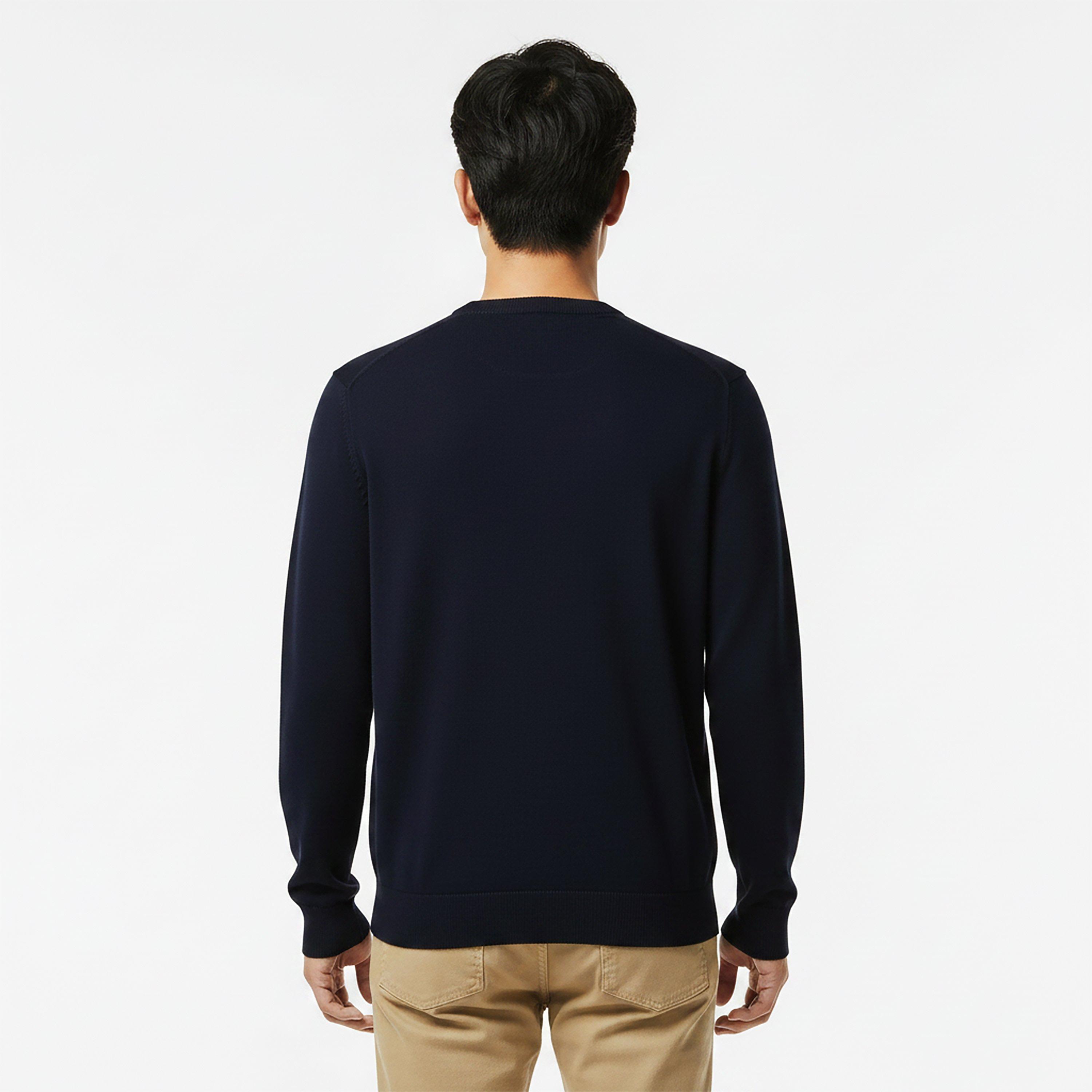 Navy 166 - Lacoste - Knitted Jumper Mens - 4