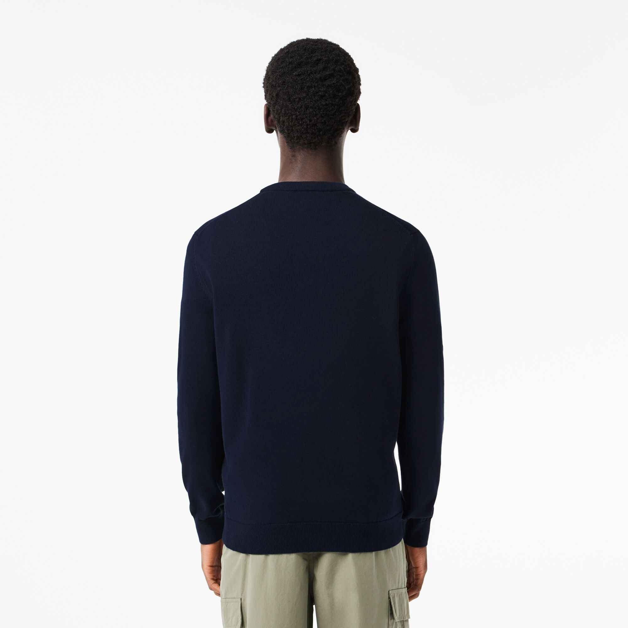 Navy 166 - Lacoste - Lacoste Knitted Jumper Mens - 2