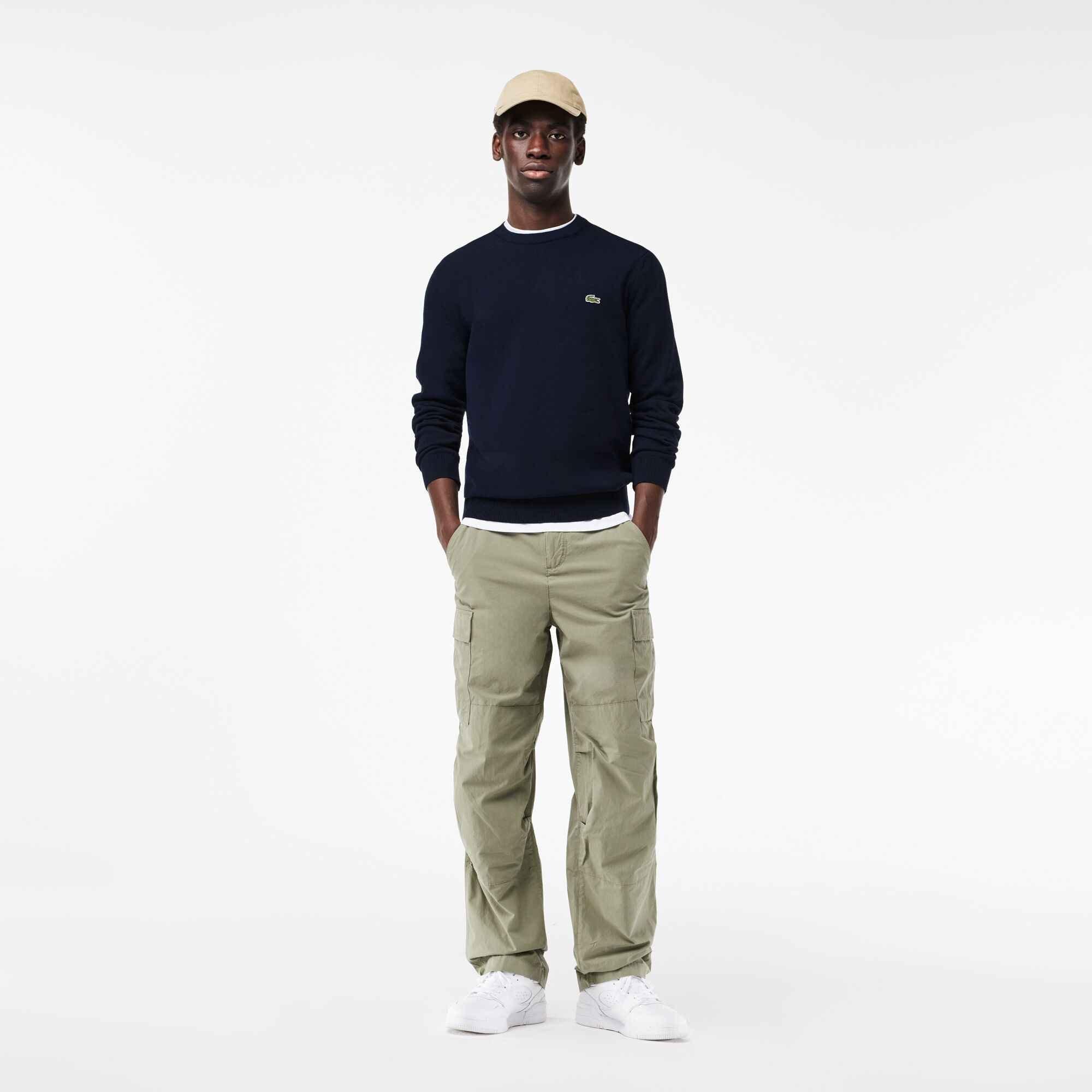 Navy 166 - Lacoste - Lacoste Knitted Jumper Mens - 3