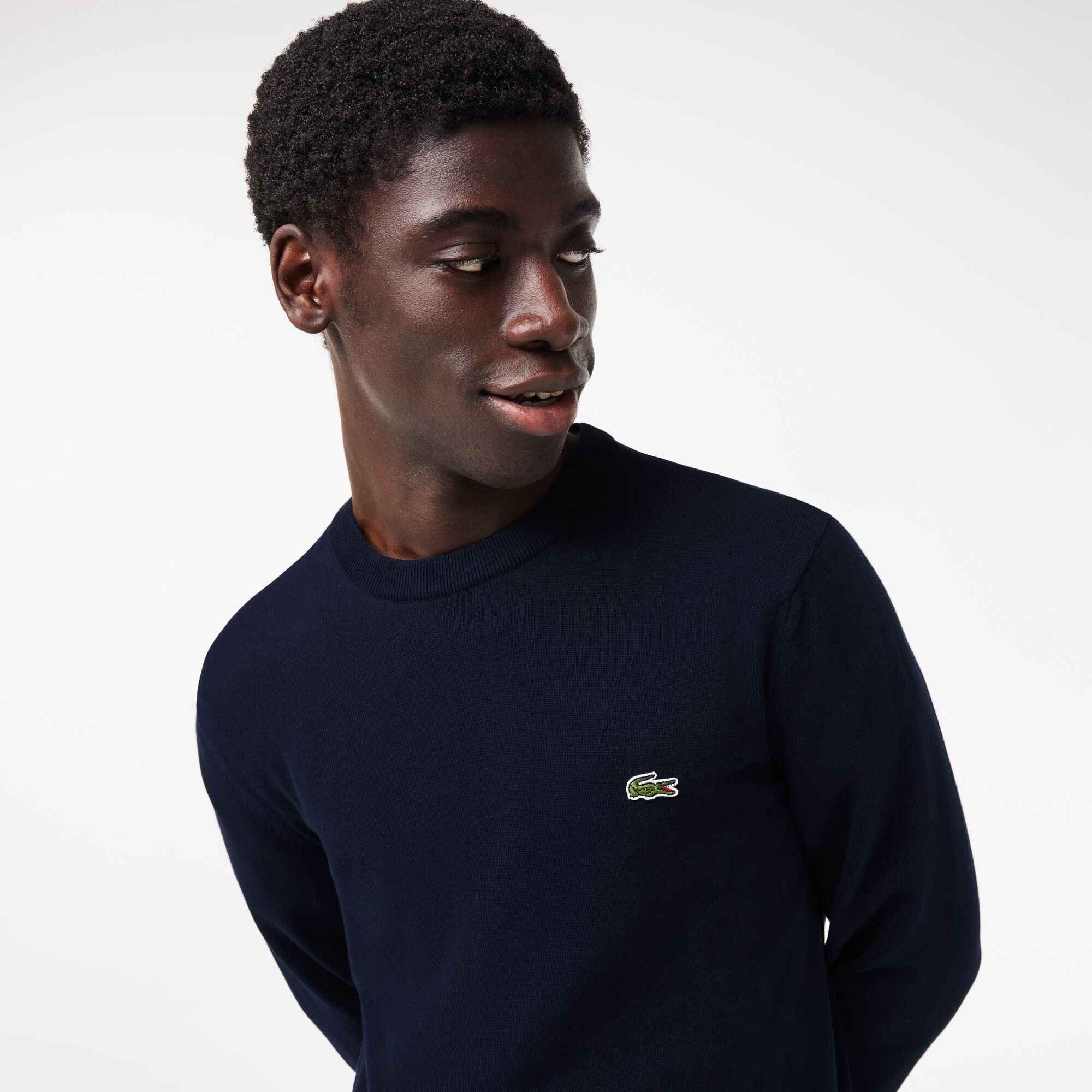 Navy 166 - Lacoste - Lacoste Knitted Jumper Mens - 4