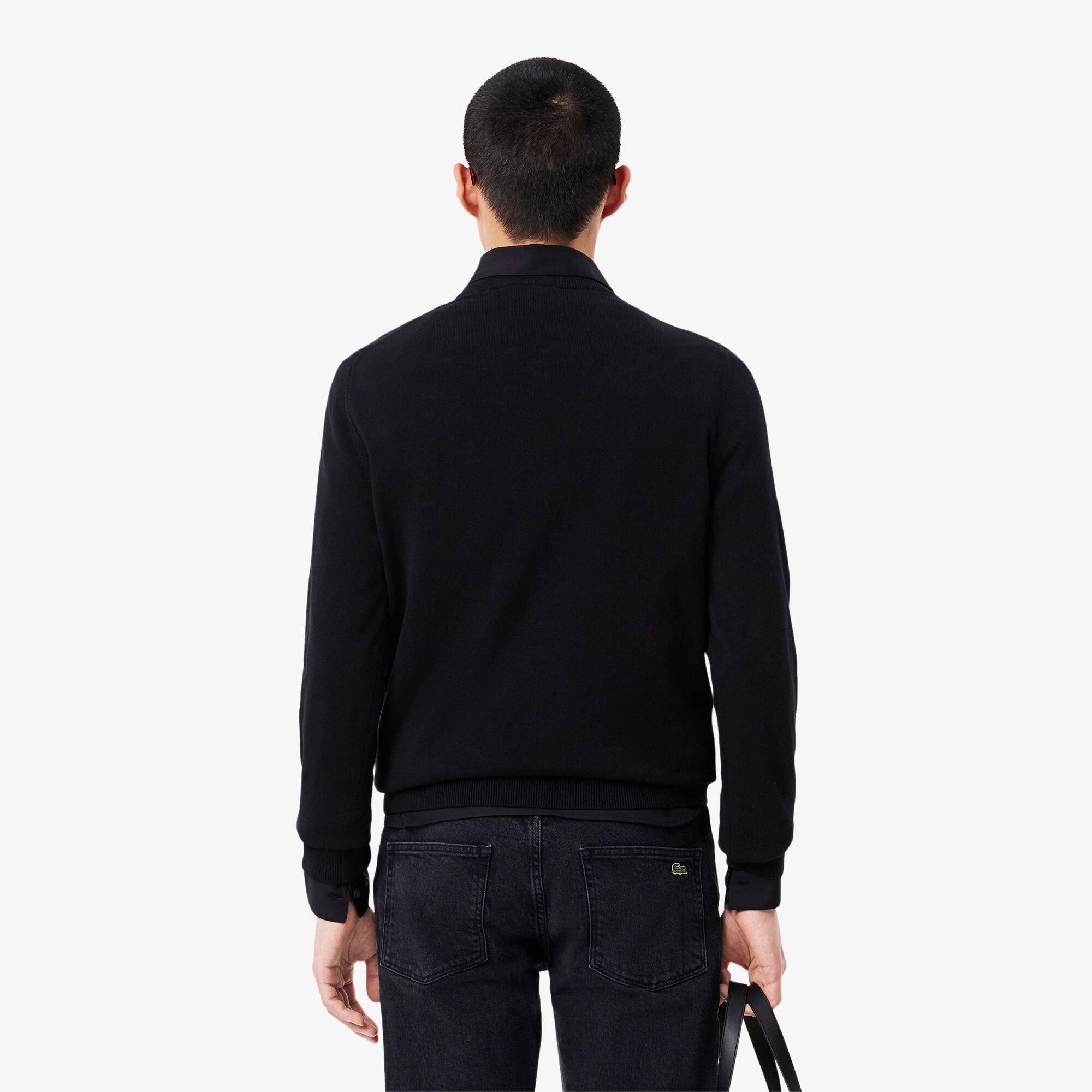 Black 031 - Lacoste - Knitted Jumper Mens - 3