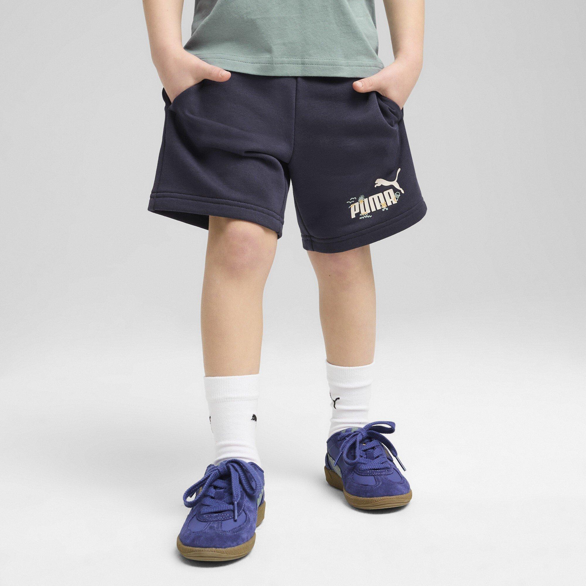 New Navy - Puma - Unisex Kids' Adventure Fleece Jogger Shorts - 3