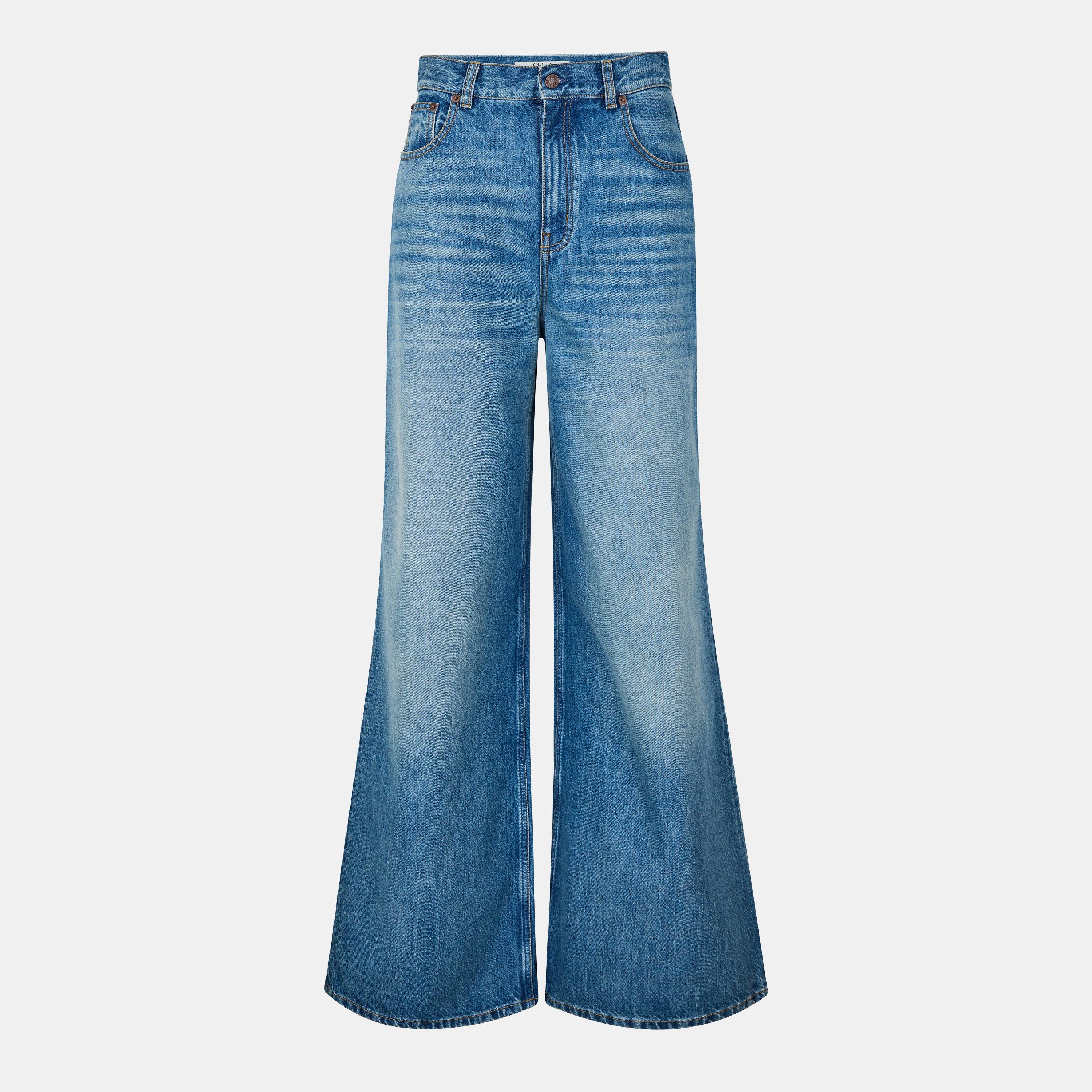 Chloe Women's Wide Leg Jeans - Dream Blue - Size 12 (40)