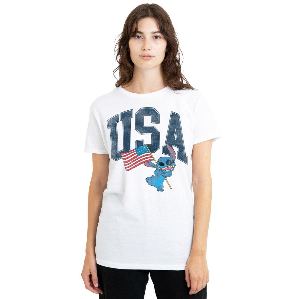 White - Disney - Lilo And Stitch Usa T-Shirt White - 1