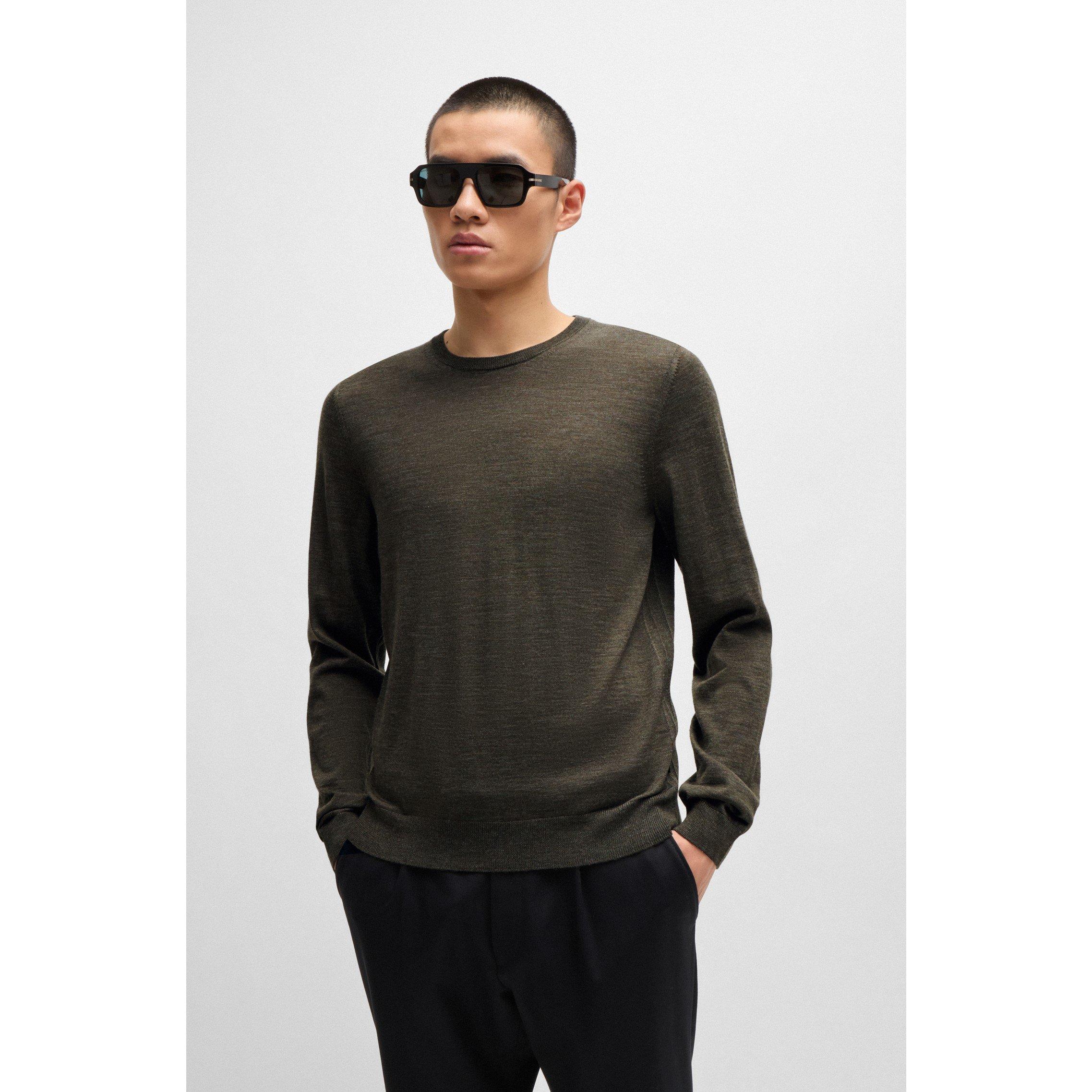 Open White 131 - Boss - Men's Leno-P Knitted Crew Neck Jumper - 3