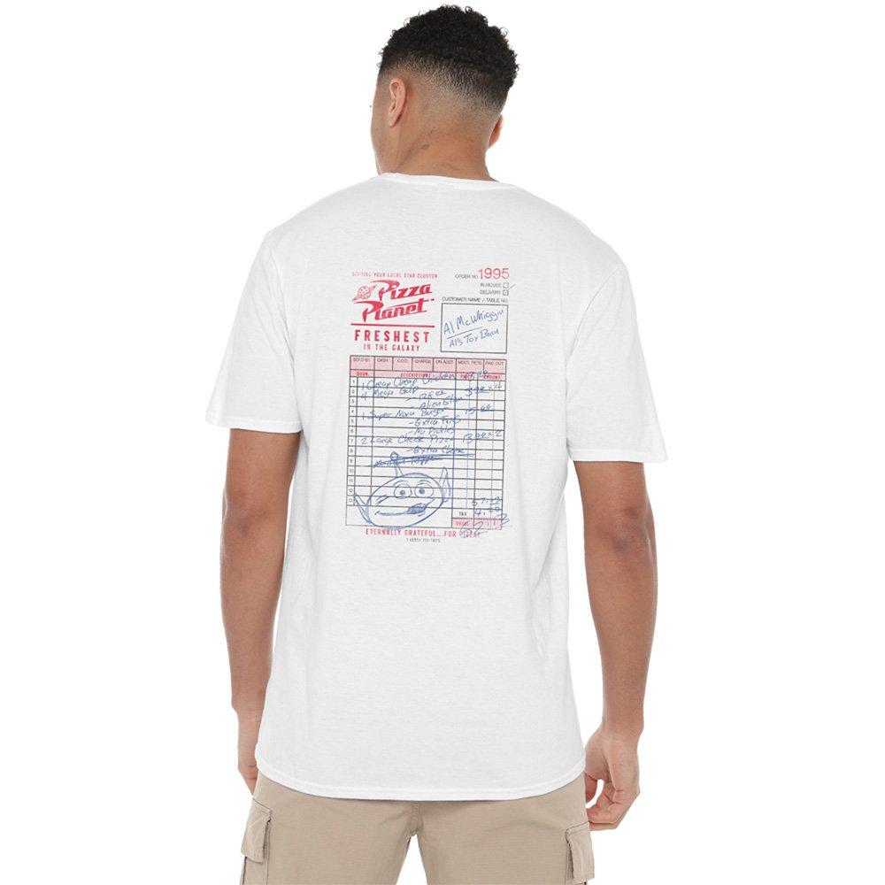 White - Disney - Toy Story Pizza Planet Menu Front Back T-Shirt Wh - 1