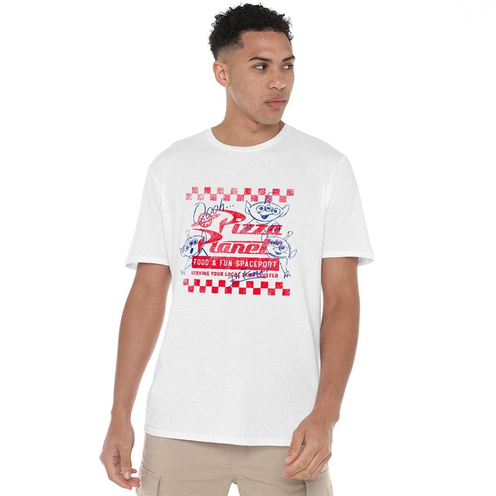 White - Disney - Toy Story Pizza Planet Menu Front Back T-Shirt Wh - 2