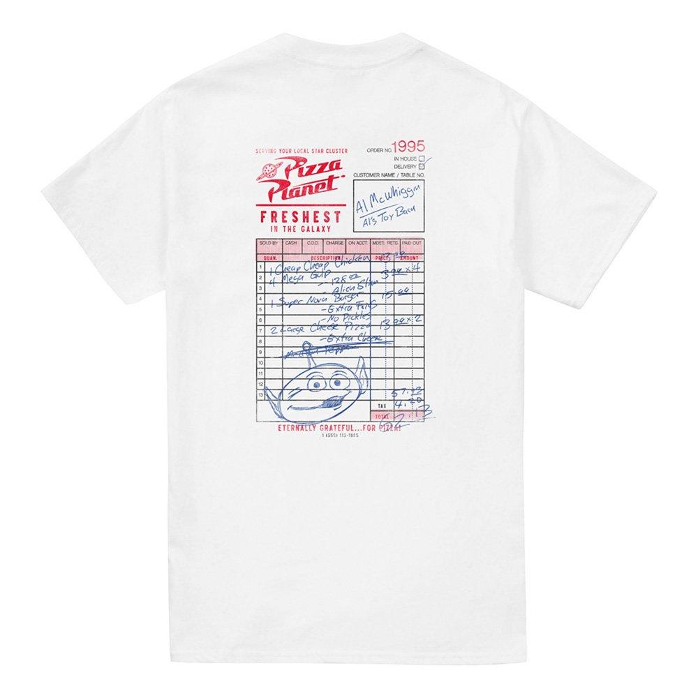 White - Disney - Toy Story Pizza Planet Menu Front Back T-Shirt Wh - 4