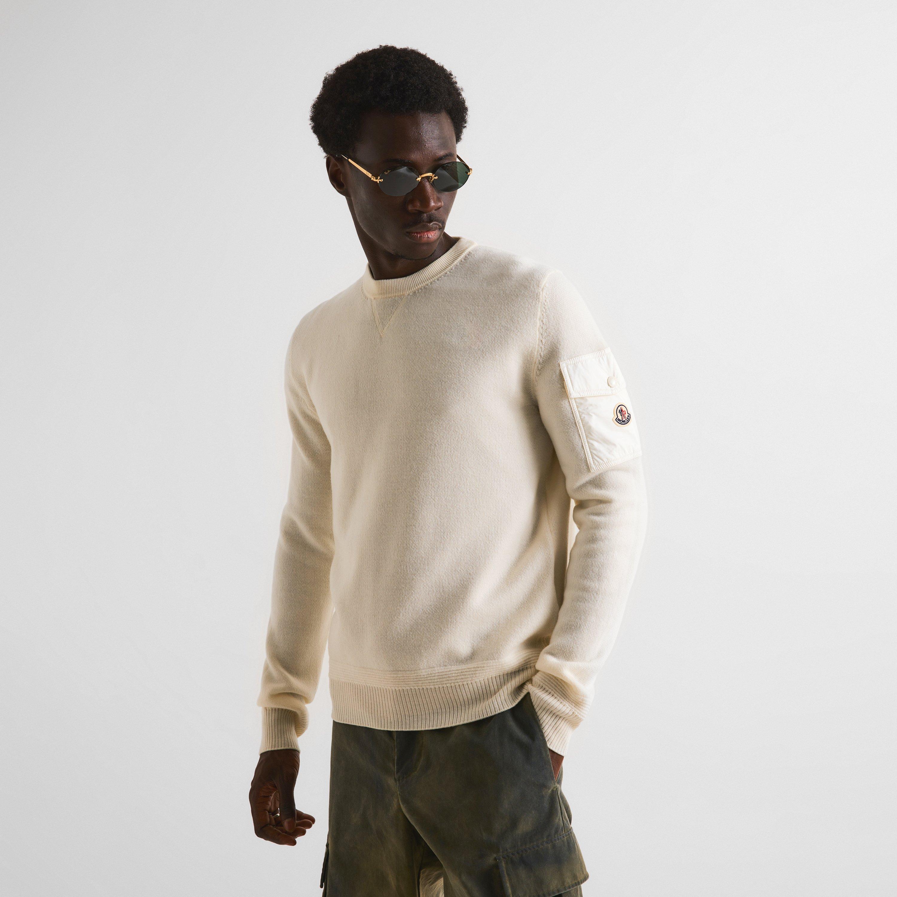 White 034 - Moncler - Moncler Crew Knit Sn64 - 3