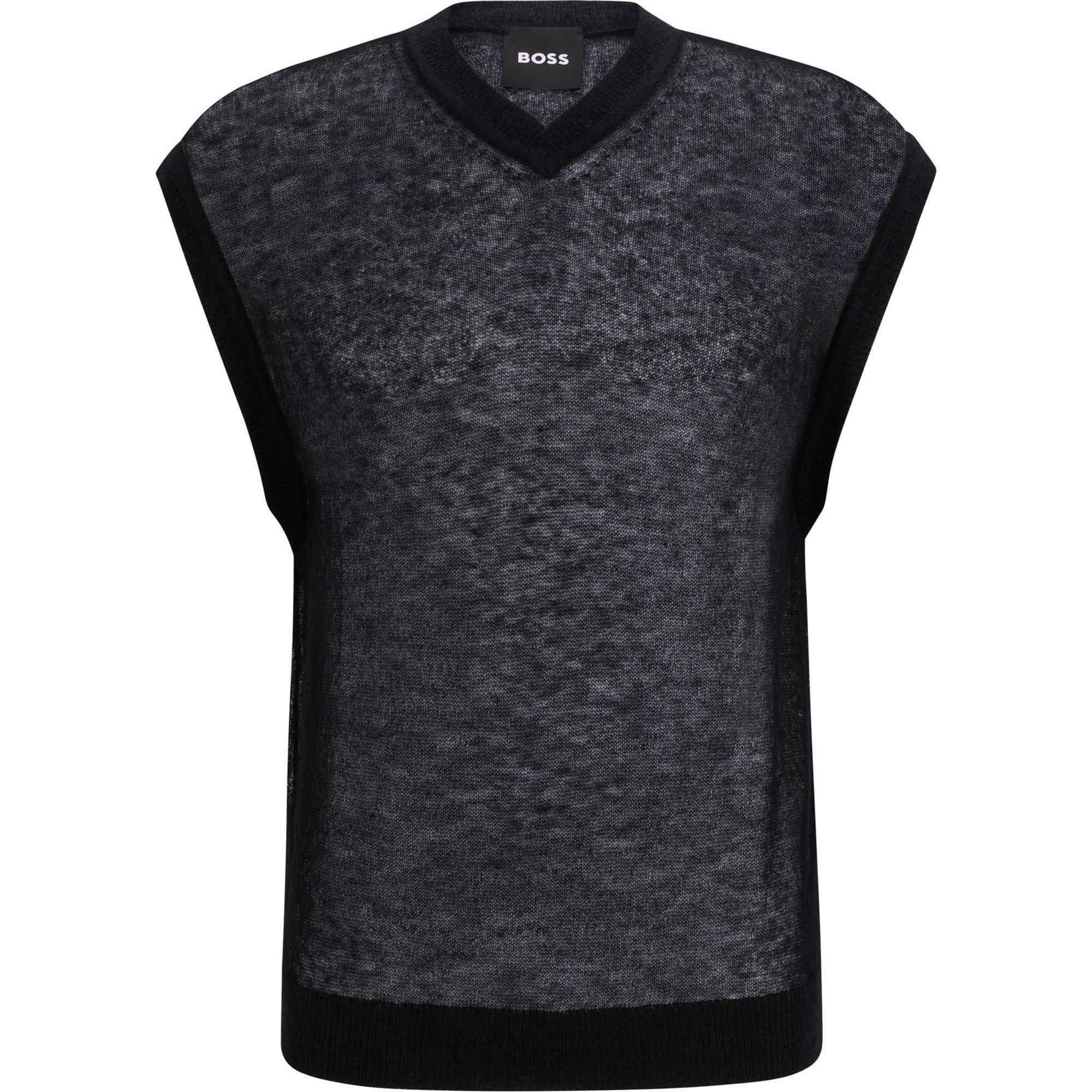 Boss Men's Knitted T-Shirt - Black - 2XL