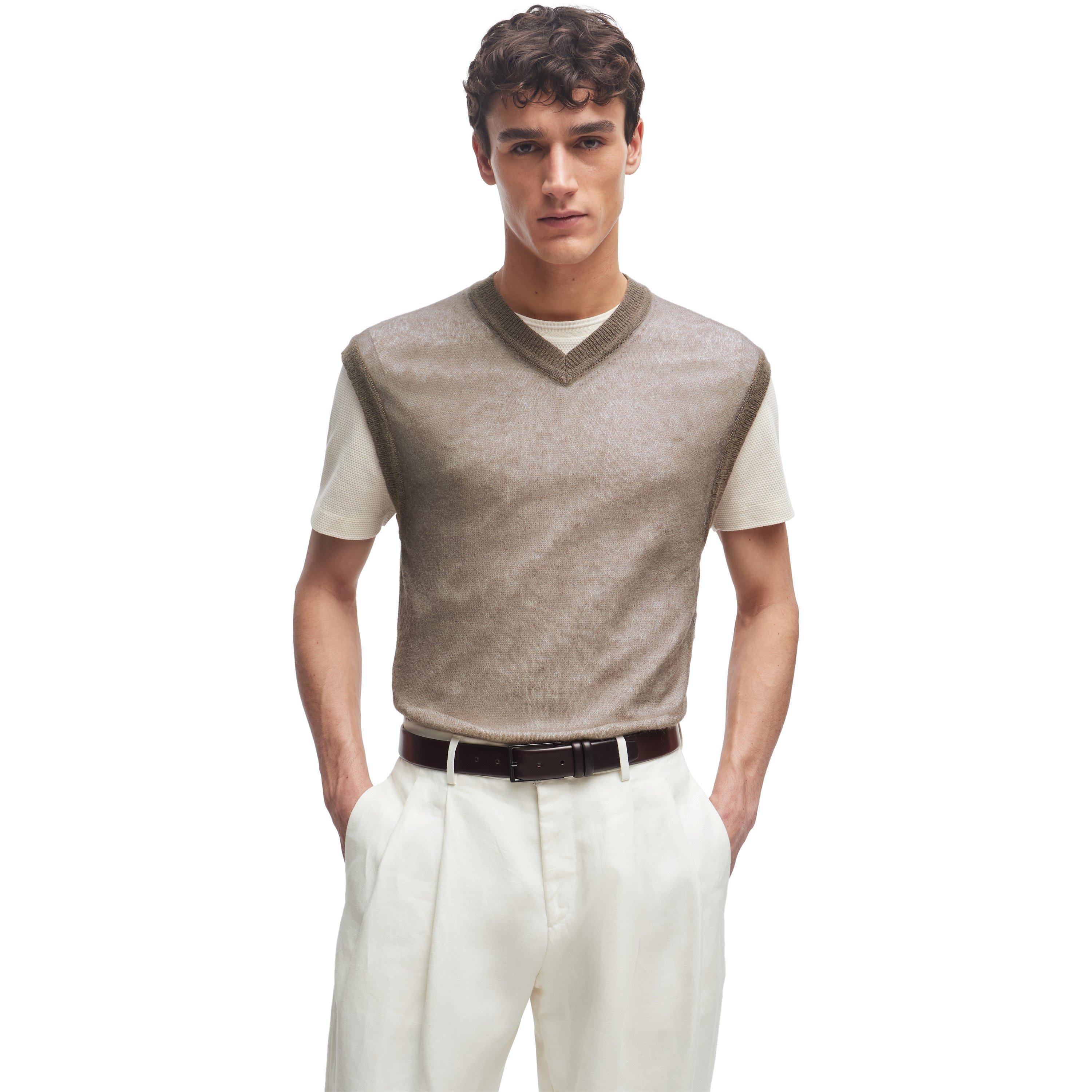 Open Beige - Boss - Men's Knitted T-Shirt - 2
