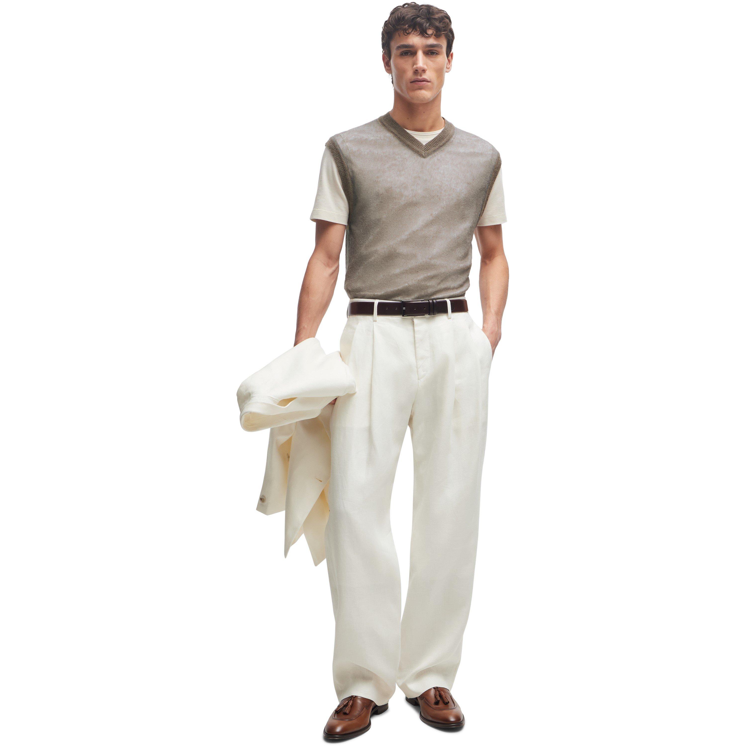 Open Beige - Boss - Men's Knitted T-Shirt - 5