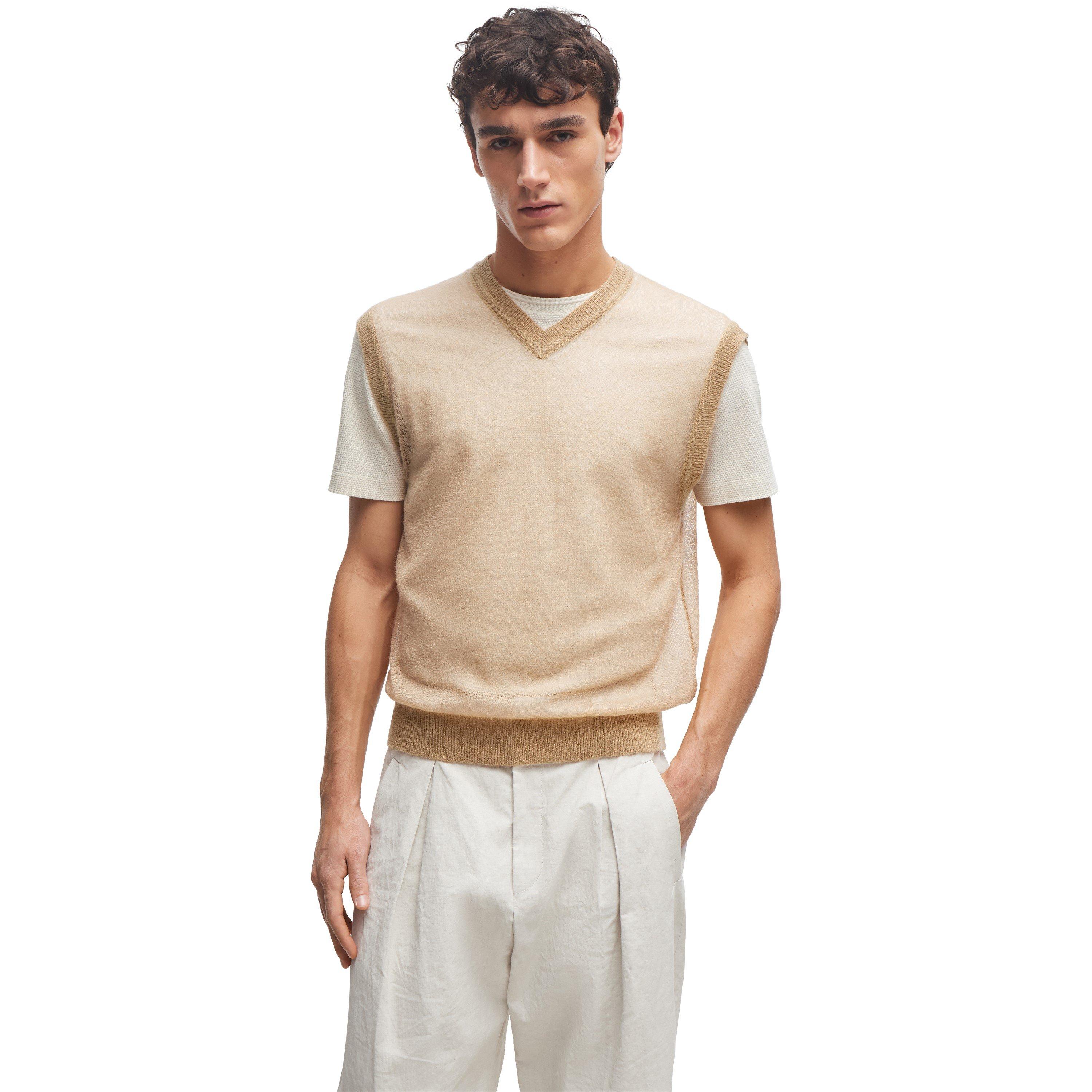 Medium Beige - Boss - Men's Lucid Knitted Top - 2