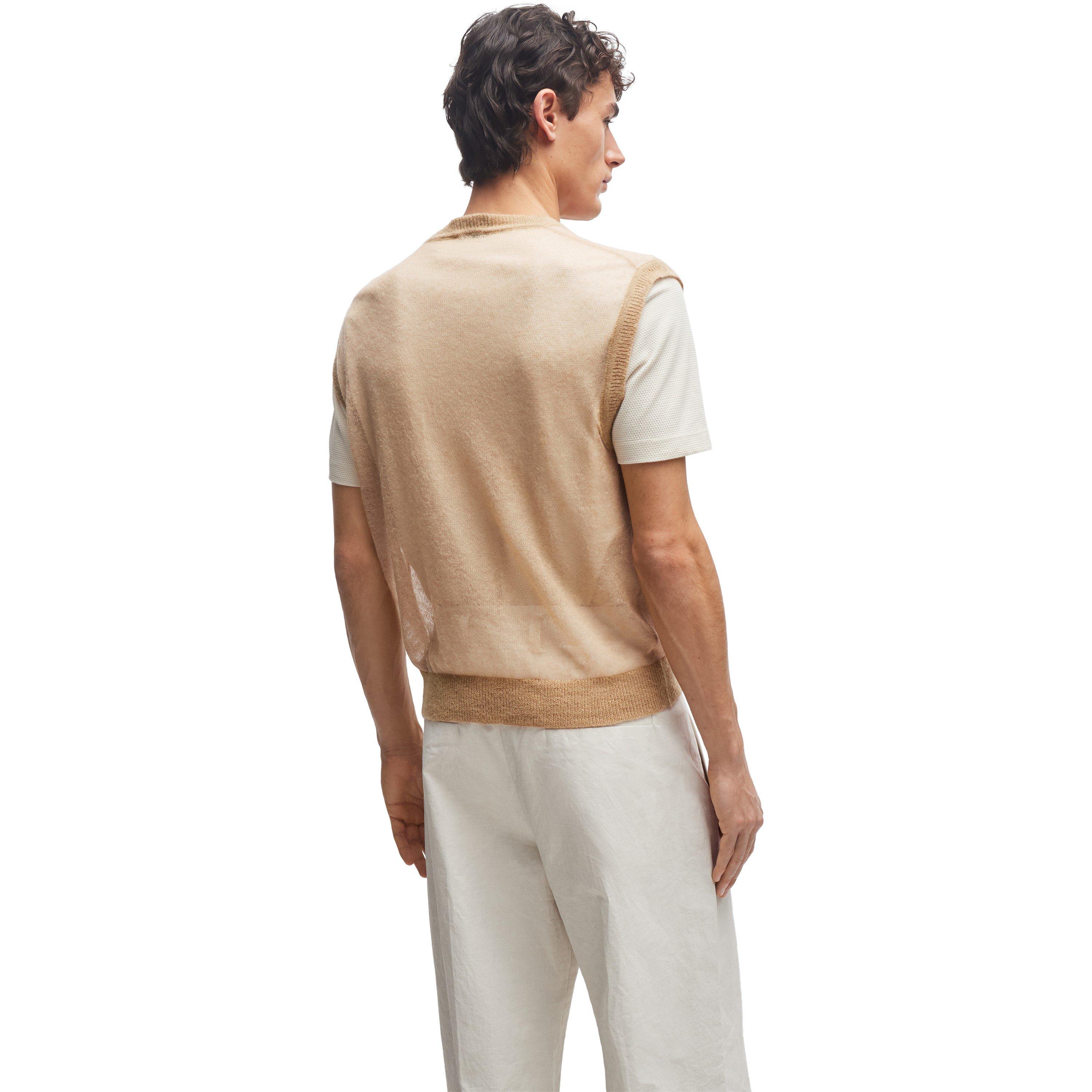 Medium Beige - Boss - Men's Lucid Knitted Top - 3