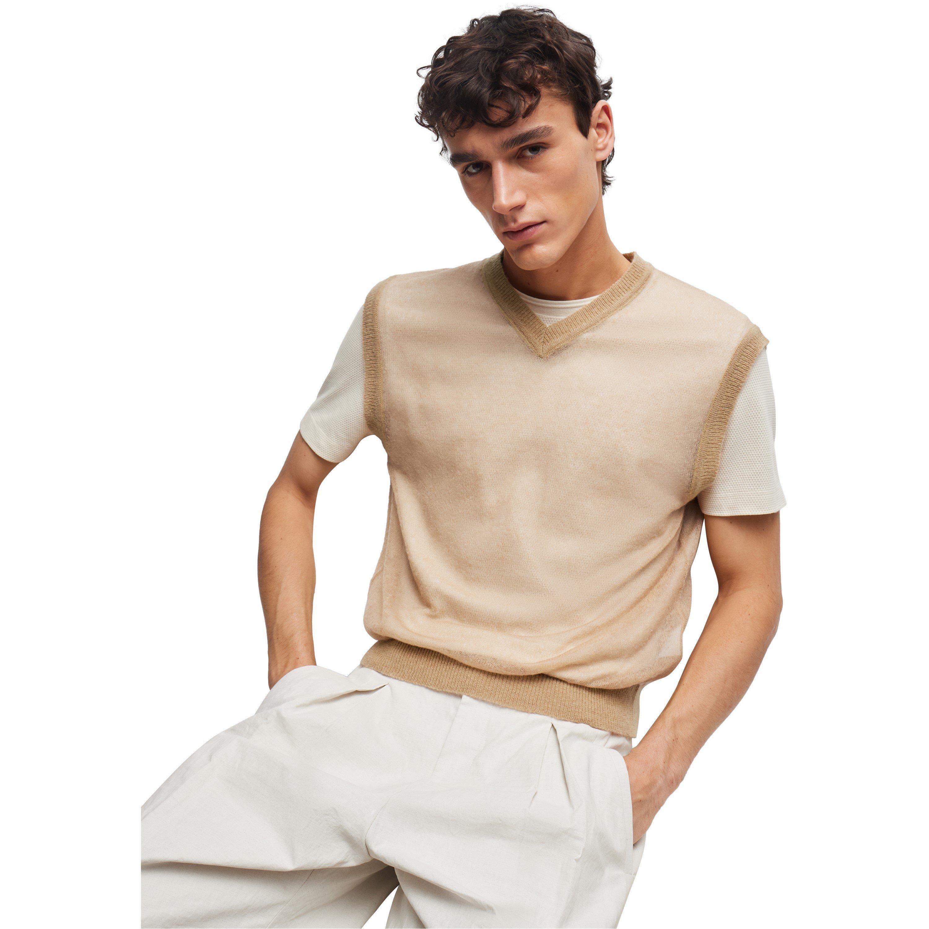 Medium Beige - Boss - Men's Lucid Knitted Top - 4