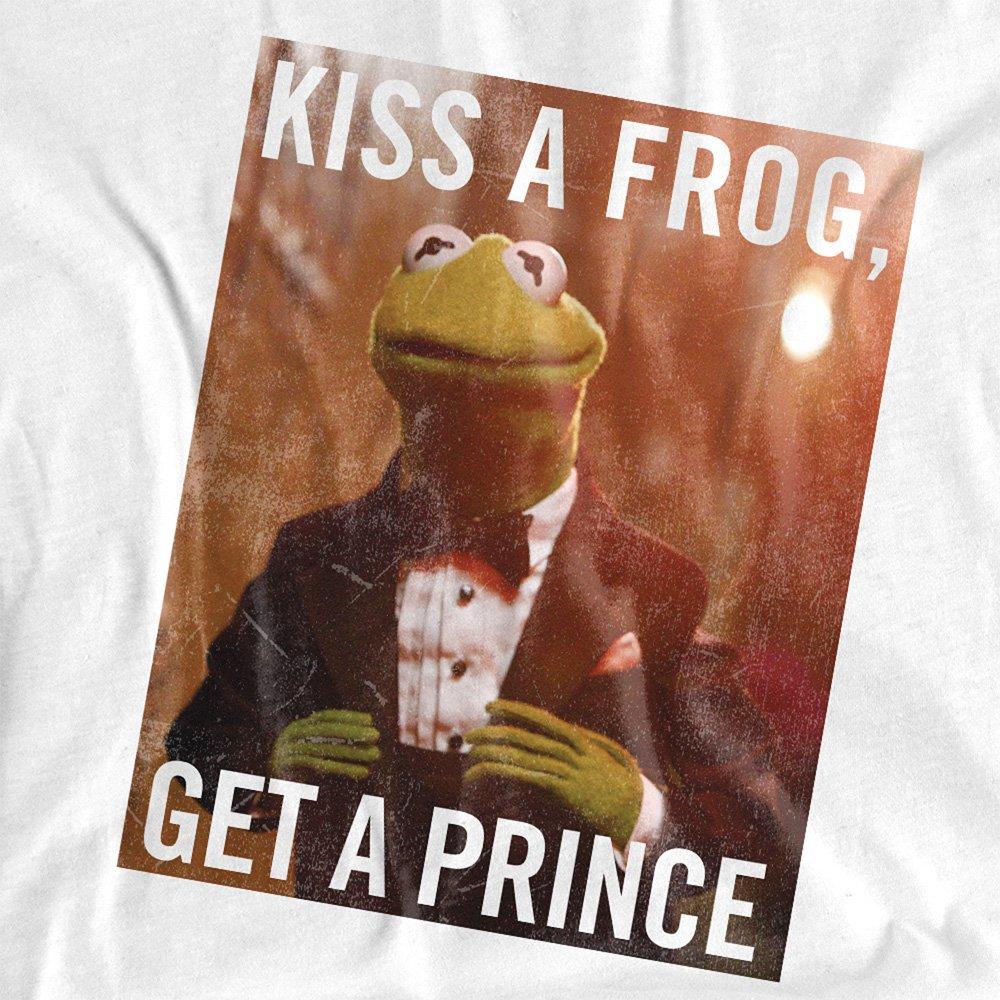 White - Disney - Muppets Kermit Kiss a Frog Long Sleeve T-Shirt Wh - 2