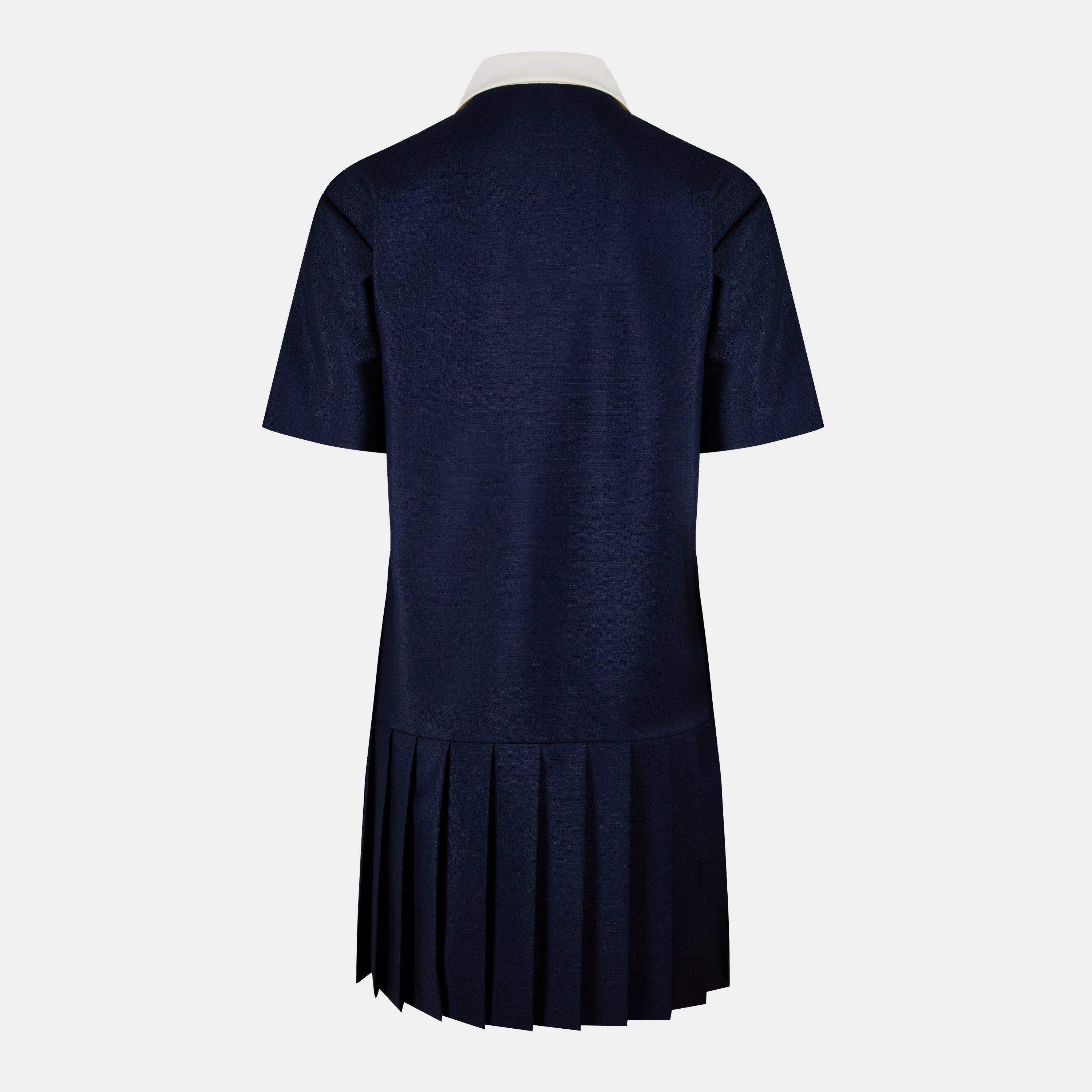Navy - Miu Miu - Mohair Mini Dress - 2