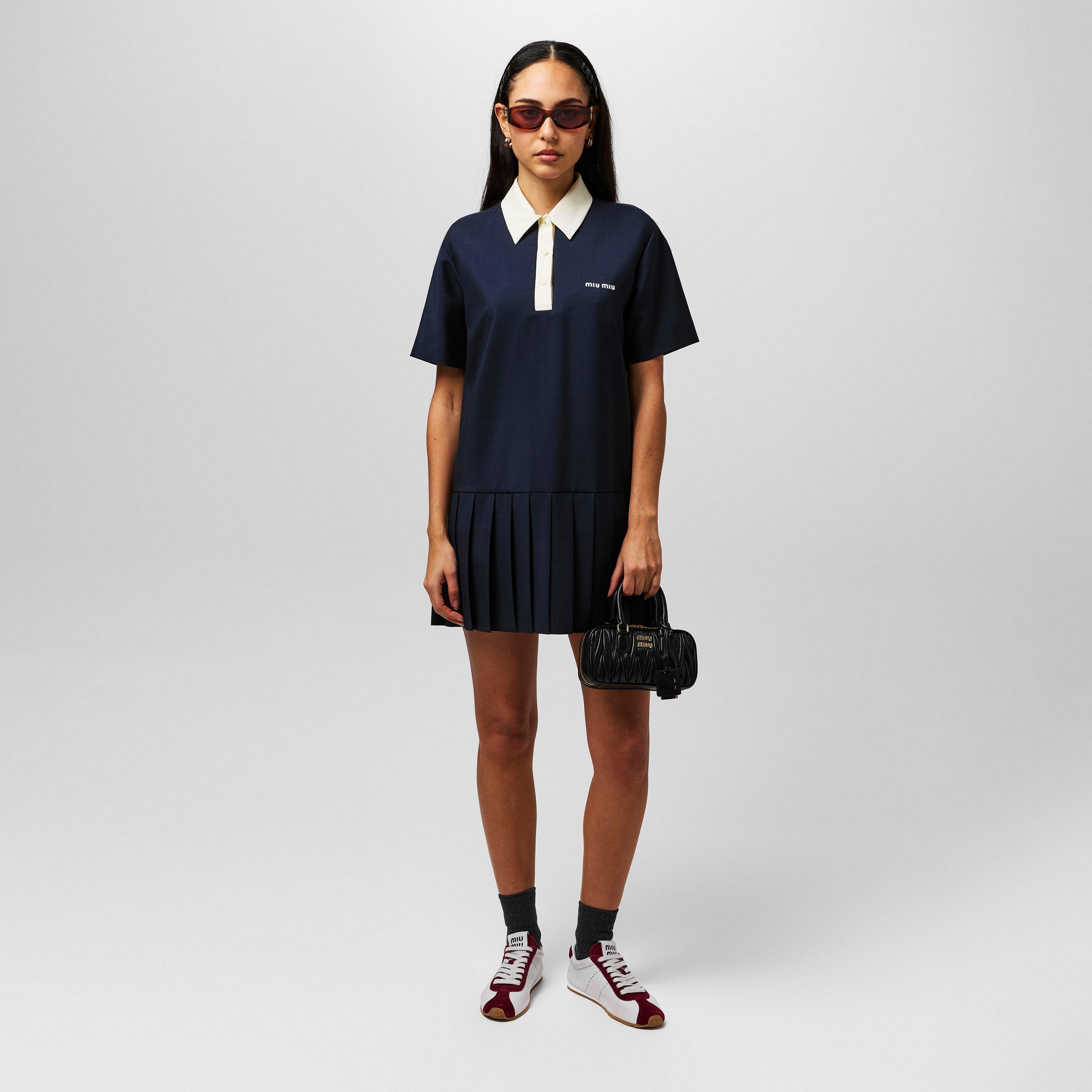 Navy - Miu Miu - Mohair Mini Dress - 6