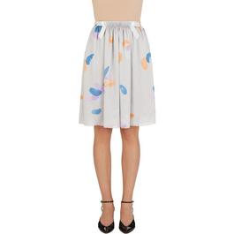 Emporio Armani Petal-Print Silk Charmeuse Skirt