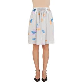 Emporio Armani Petal Print Silk Charmeuse Skirt