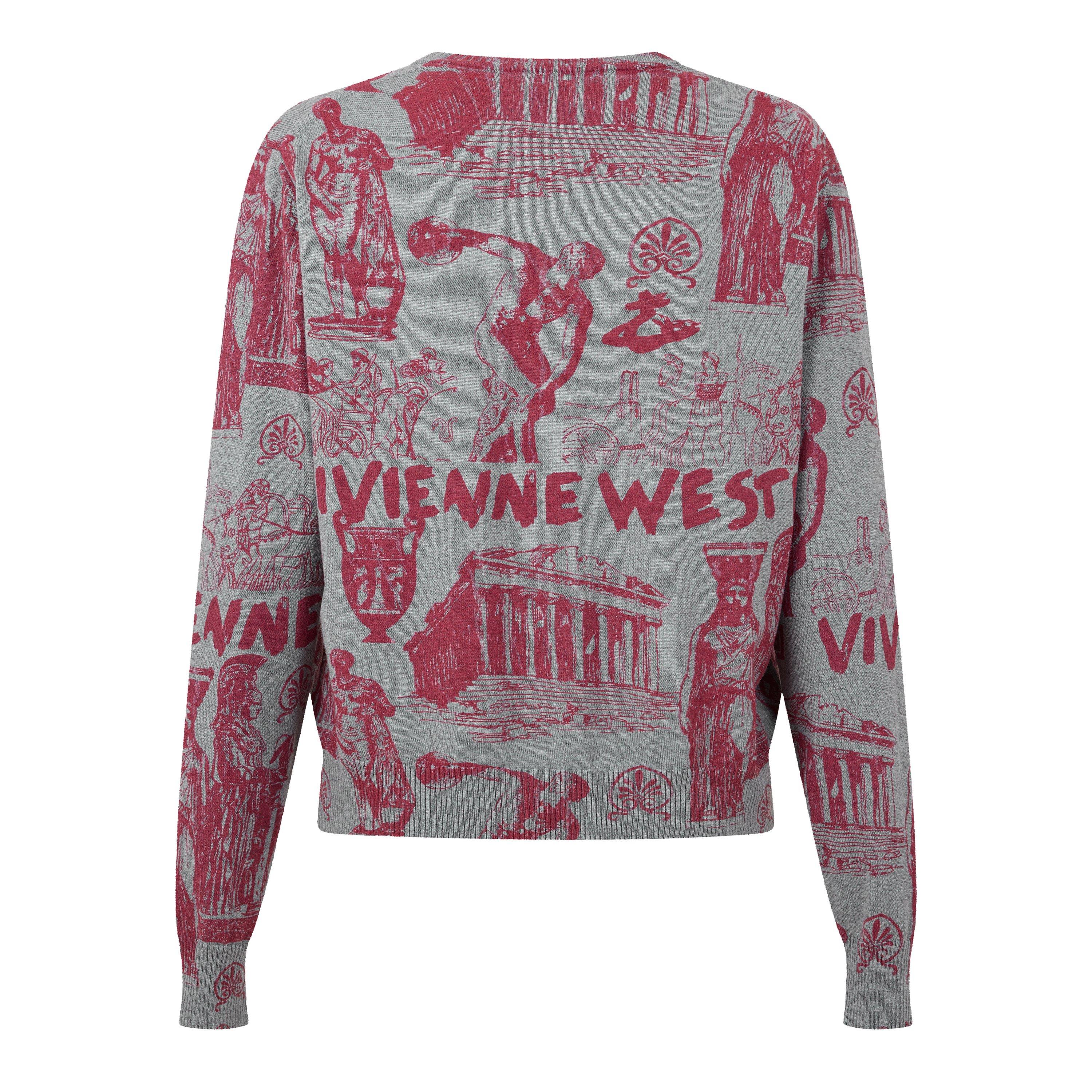 Grey/Red - Vivienne Westwood - Viv Julian V Neck Sn63 - 2