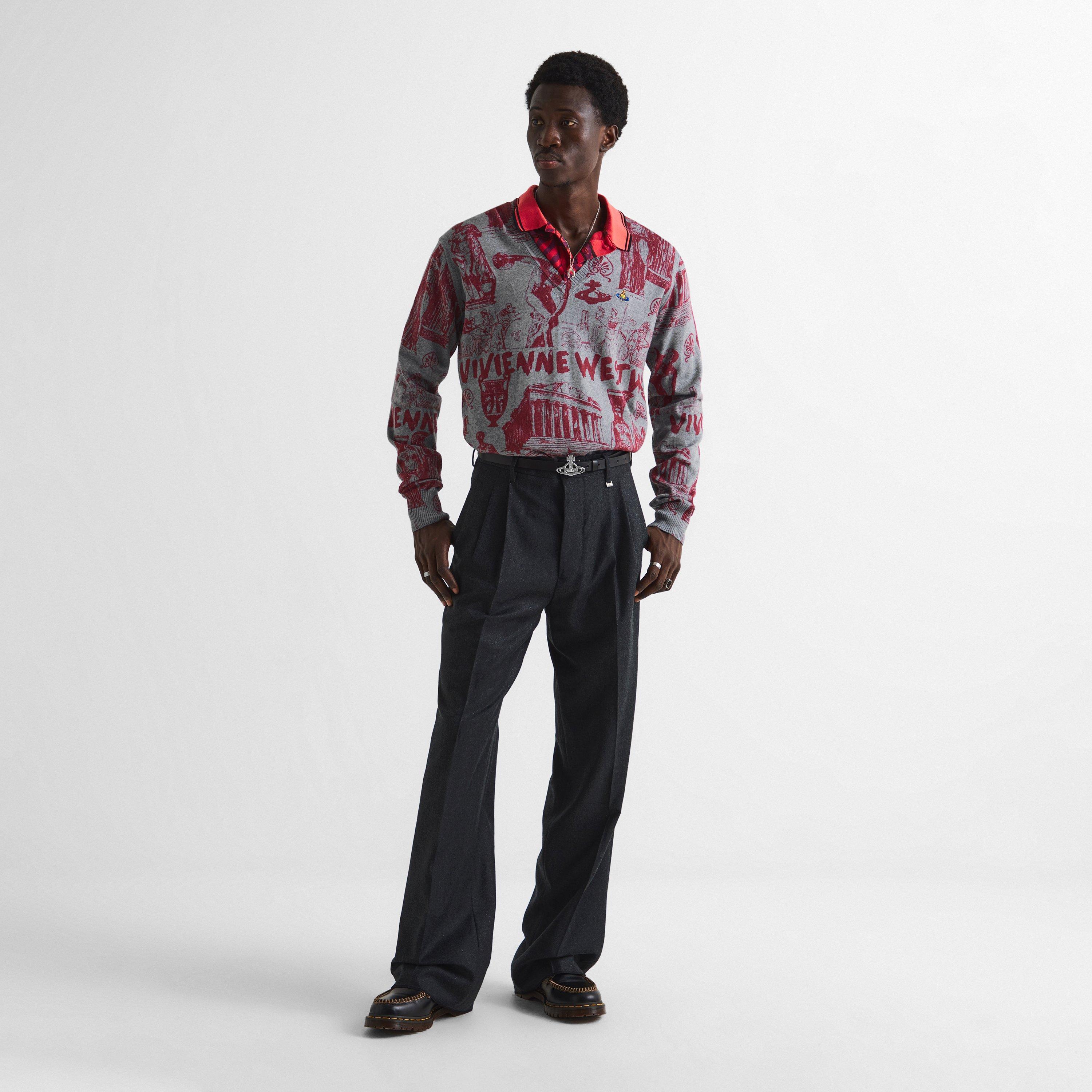 Grey/Red - Vivienne Westwood - Viv Julian V Neck Sn63 - 6