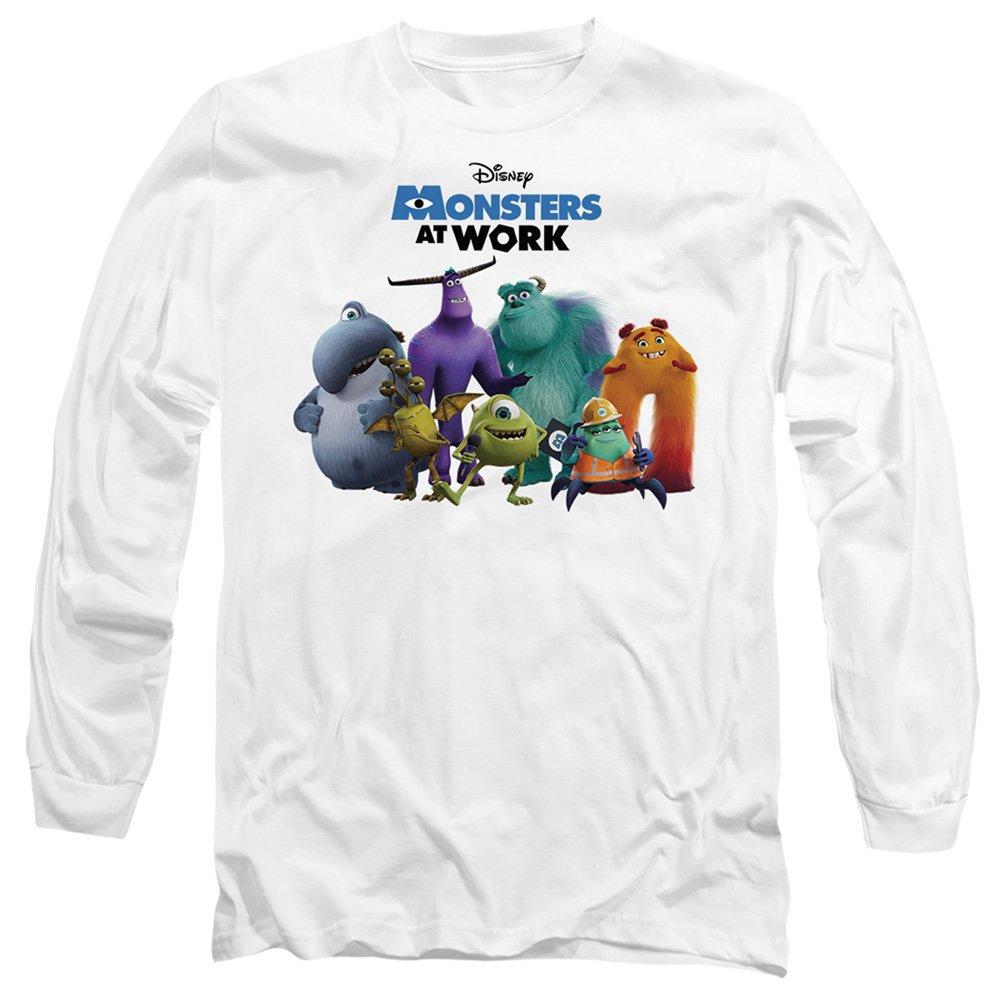 White - Disney - Monsters At Work Logo Light With Monsters Mike Su - 1
