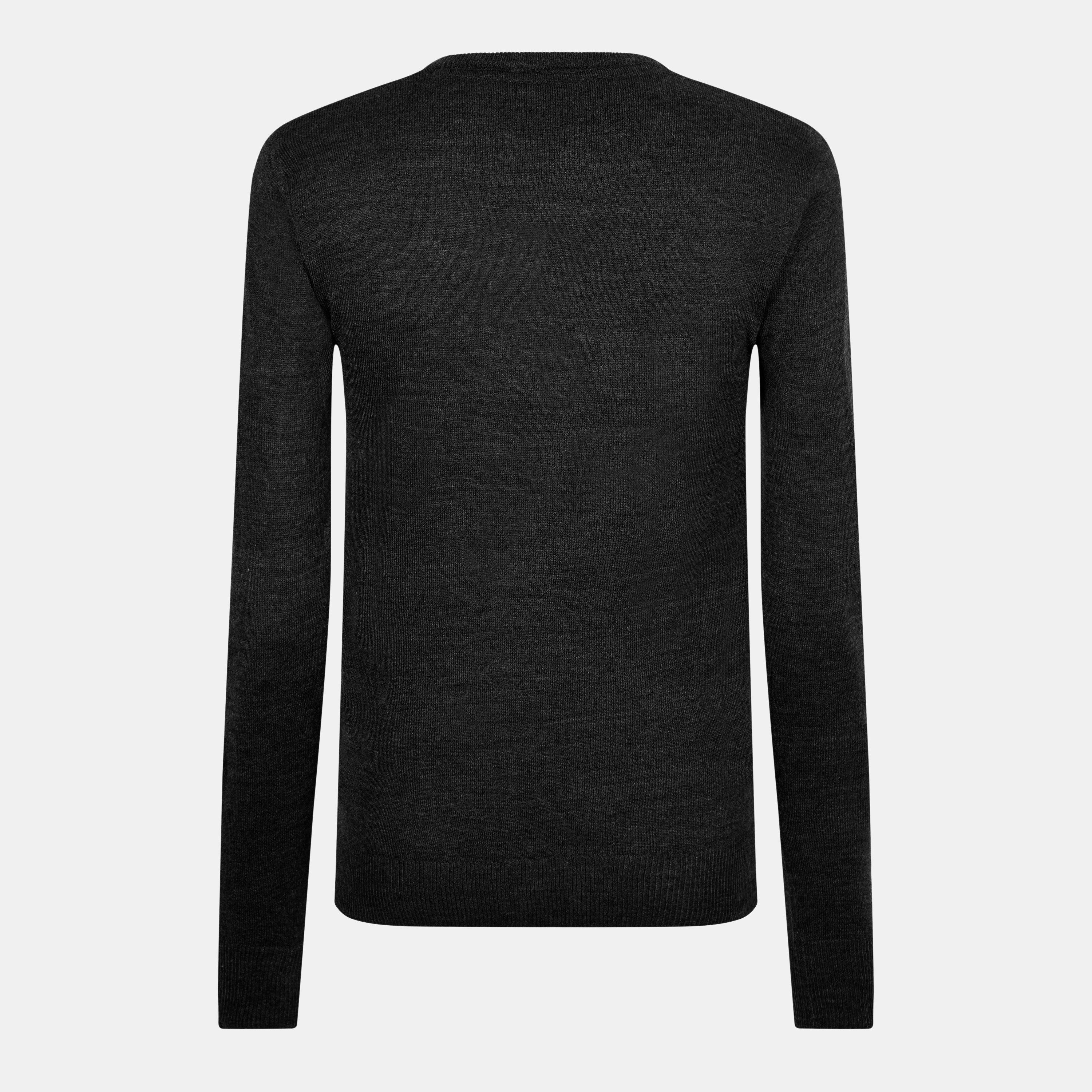 Dk Charcoal Ml - Brave Soul - Mens Flat Knit Crew Neck Jumper - 7